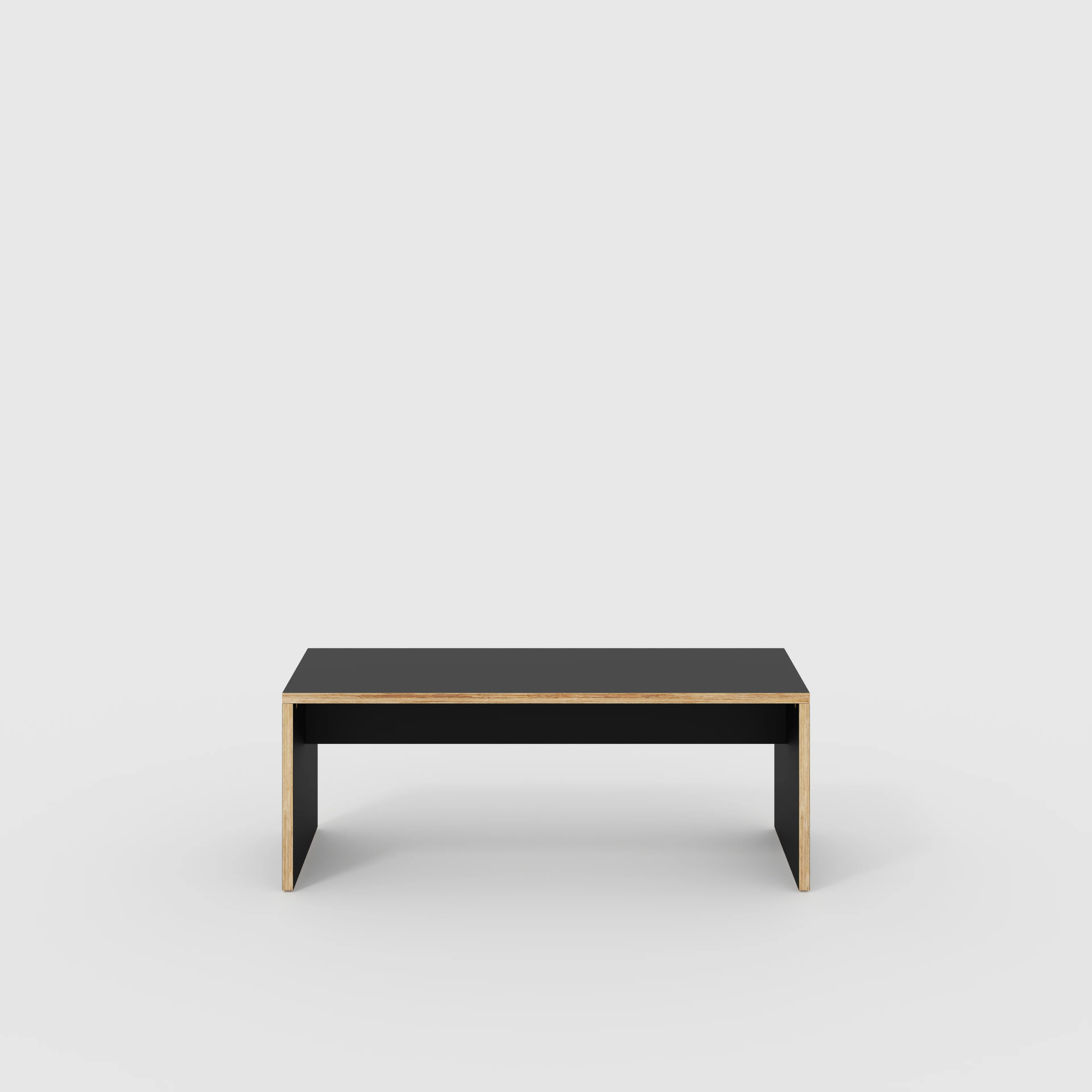 Plywood Bench Seat with Solid Sides - Formica Diamond Black - 1200(w) x 400(d)