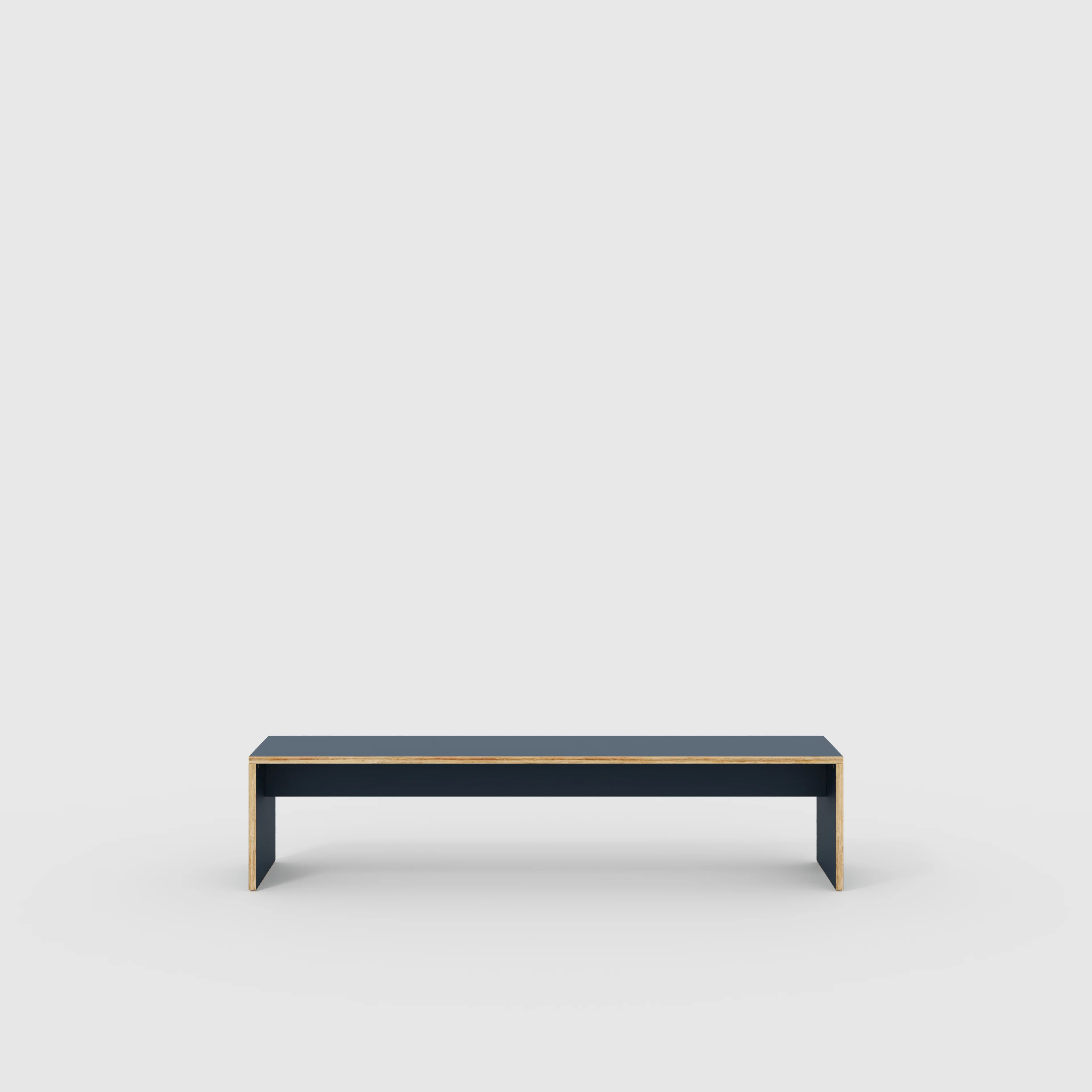Plywood Bench Seat with Solid Sides - Formica Night Sea Blue - 2000(w) x 400(d)