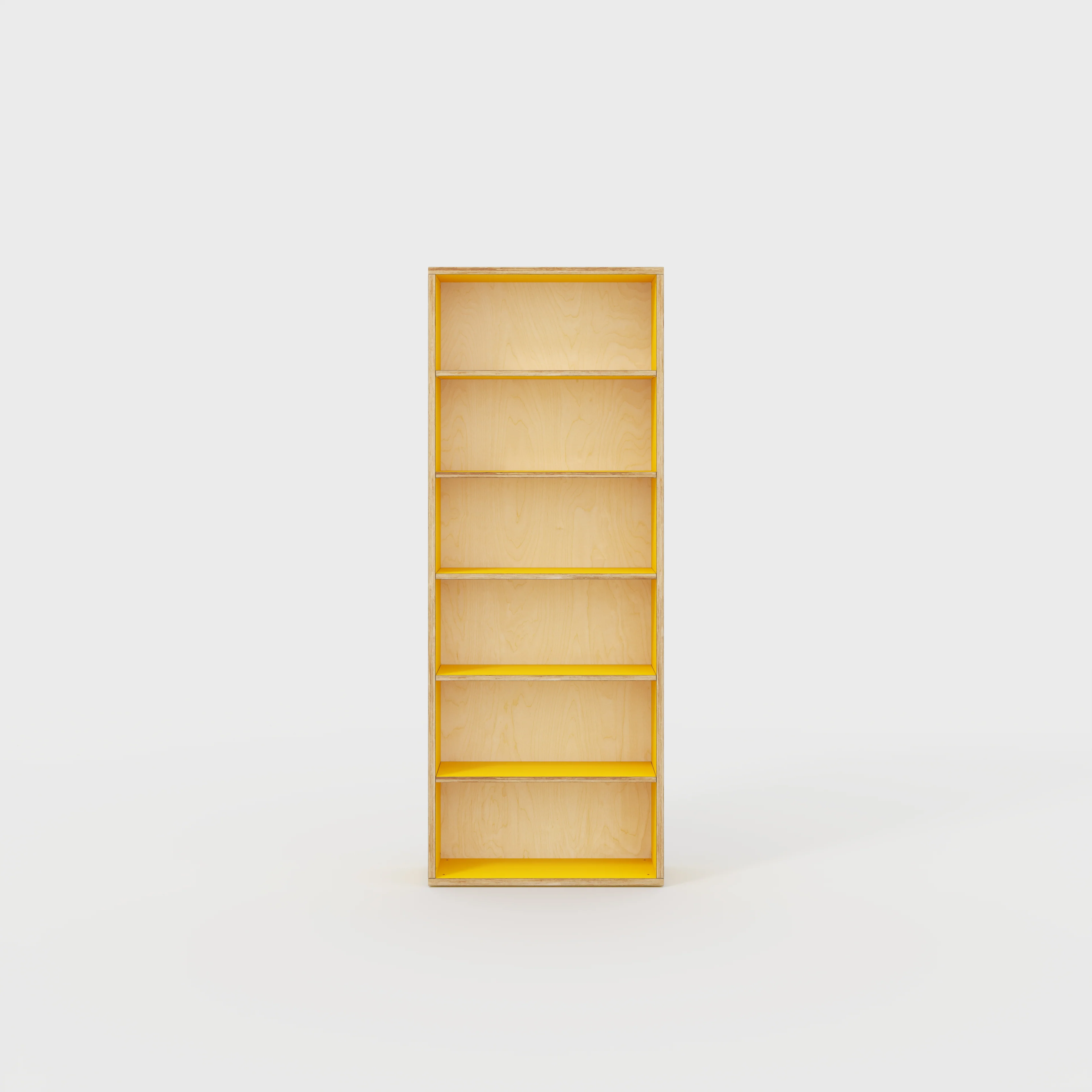 Plywood Bookshelves - Formica Chrome Yellow - 800(w) x 300(d) x 2100(h)