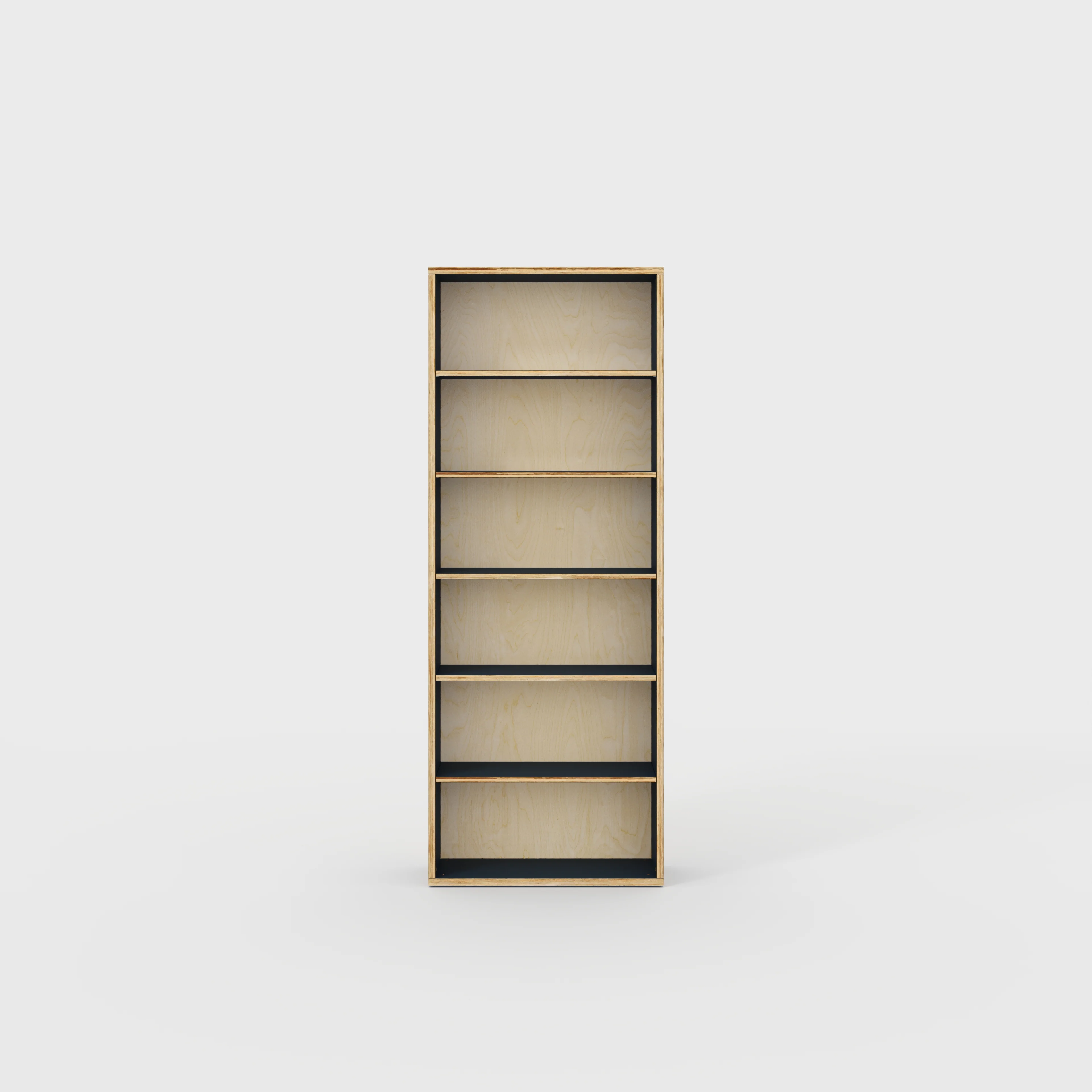 Plywood Bookshelves - Formica Night Sea Blue - 800(w) x 300(d) x 2100(h)