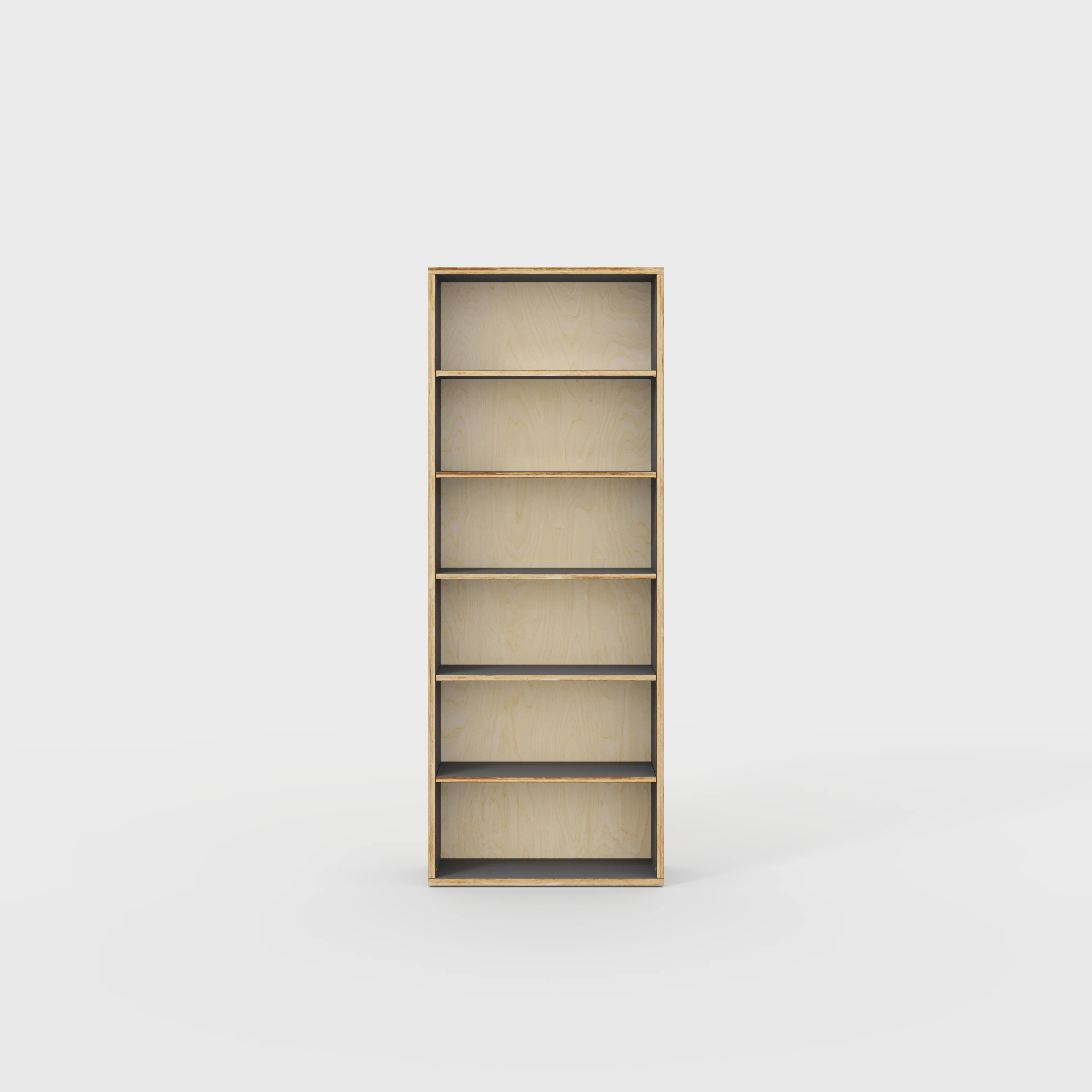 Plywood Bookshelves - Formica Tornado Grey - 800(w) x 300(d) x 2100(h)