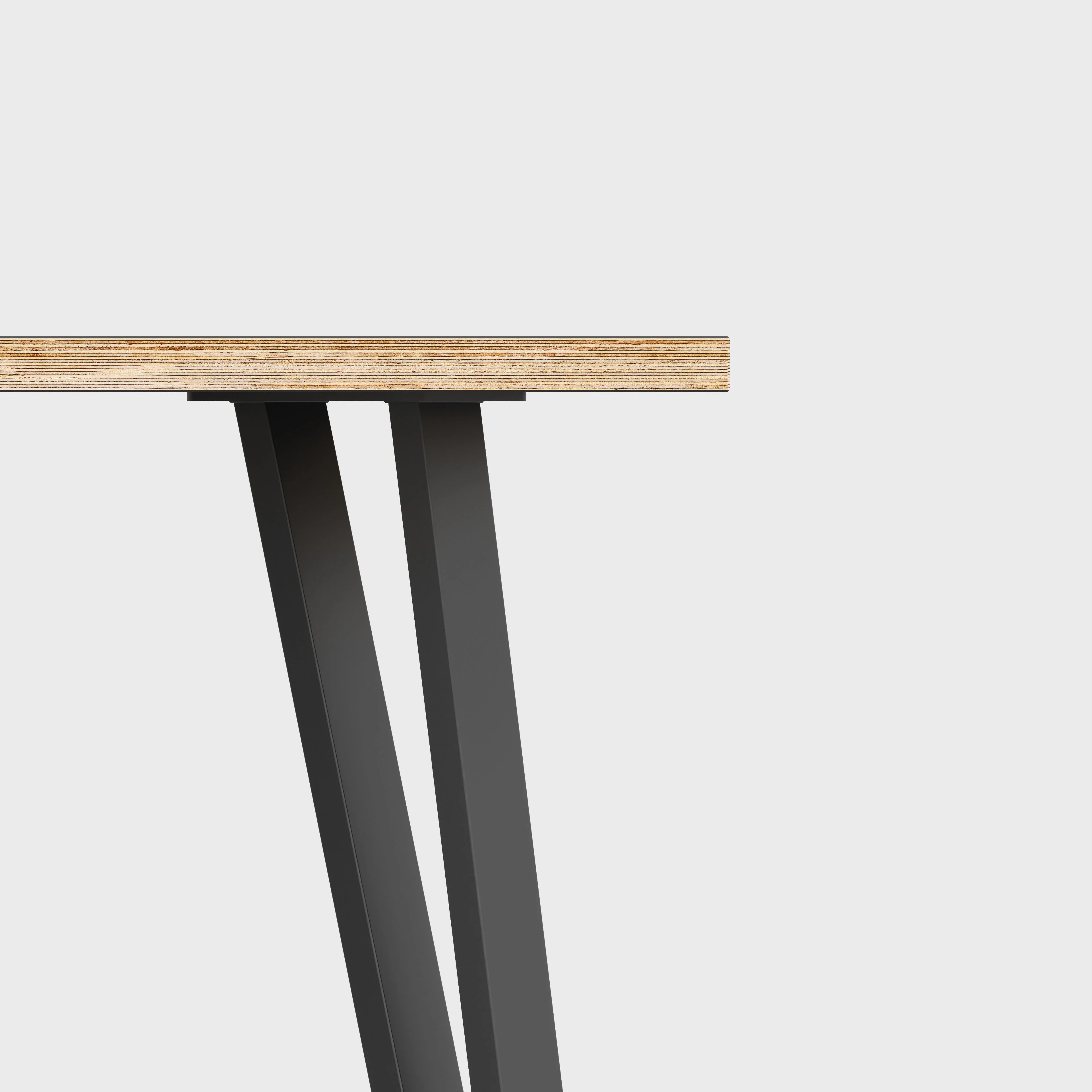 Plywood Coffee Table with Black Box Hairpin Legs - Formica White - 1200(w) x 600(d) x 425(h) - Image 4