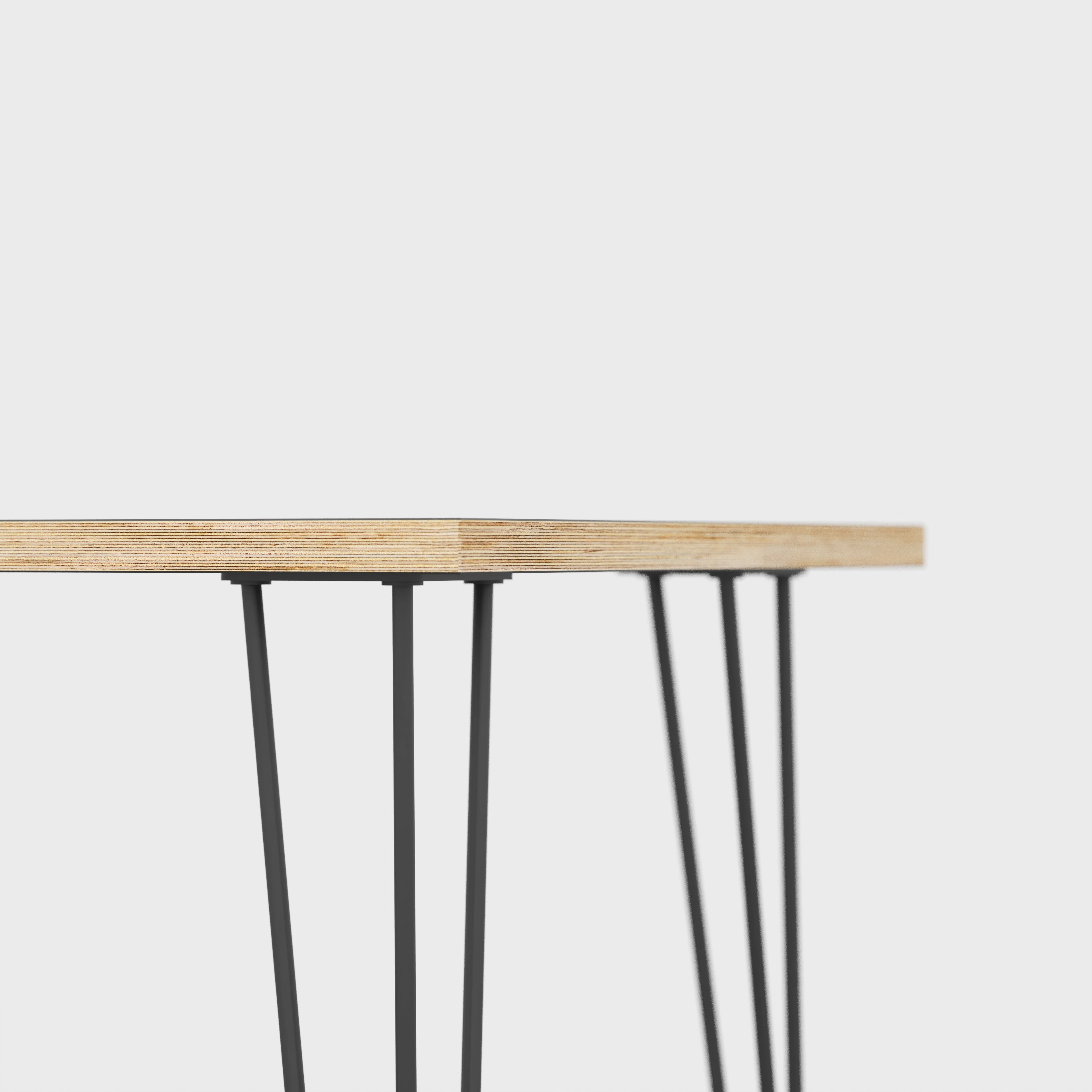 Plywood Desk with Black Hairpin Legs - Formica Green Slate - 1200(w) x 600(d) x 735(h) - Image 4