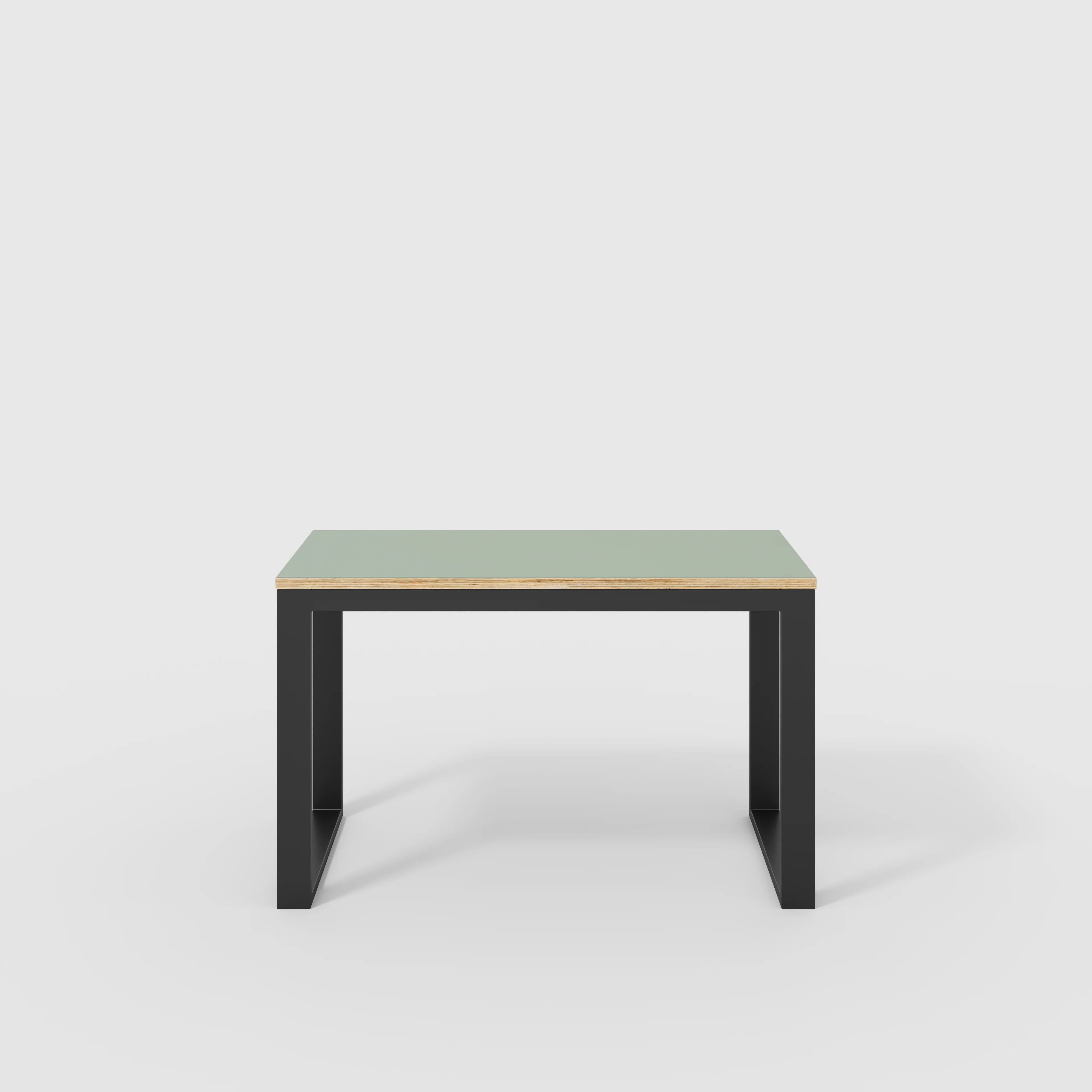 Plywood Desk with Black Industrial Frame - Formica Green Slate - 1200(w) x 585(d) x 735(h)