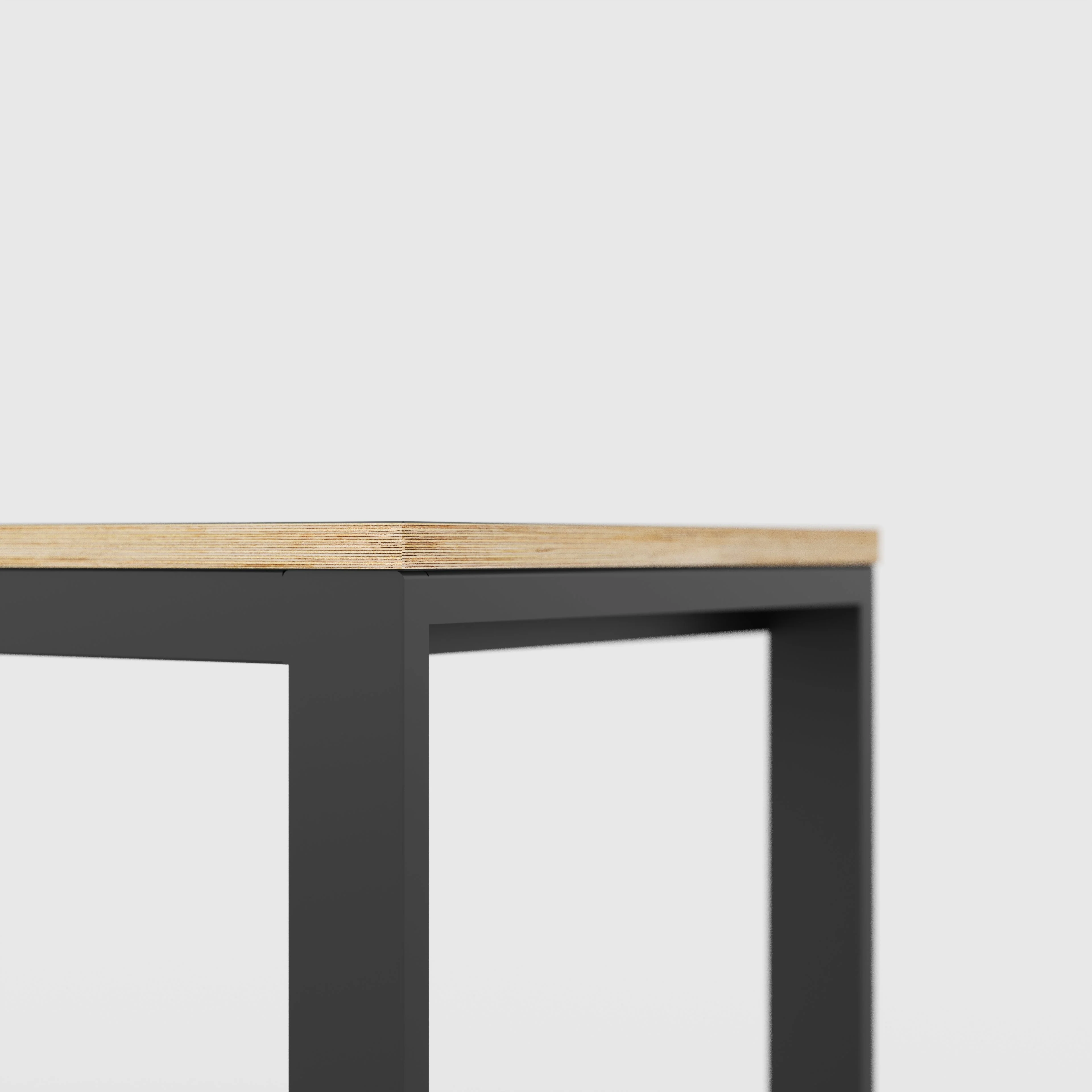 Plywood Desk with Black Industrial Frame - Formica Levante Orange - 1200(w) x 585(d) x 735(h) - Image 4
