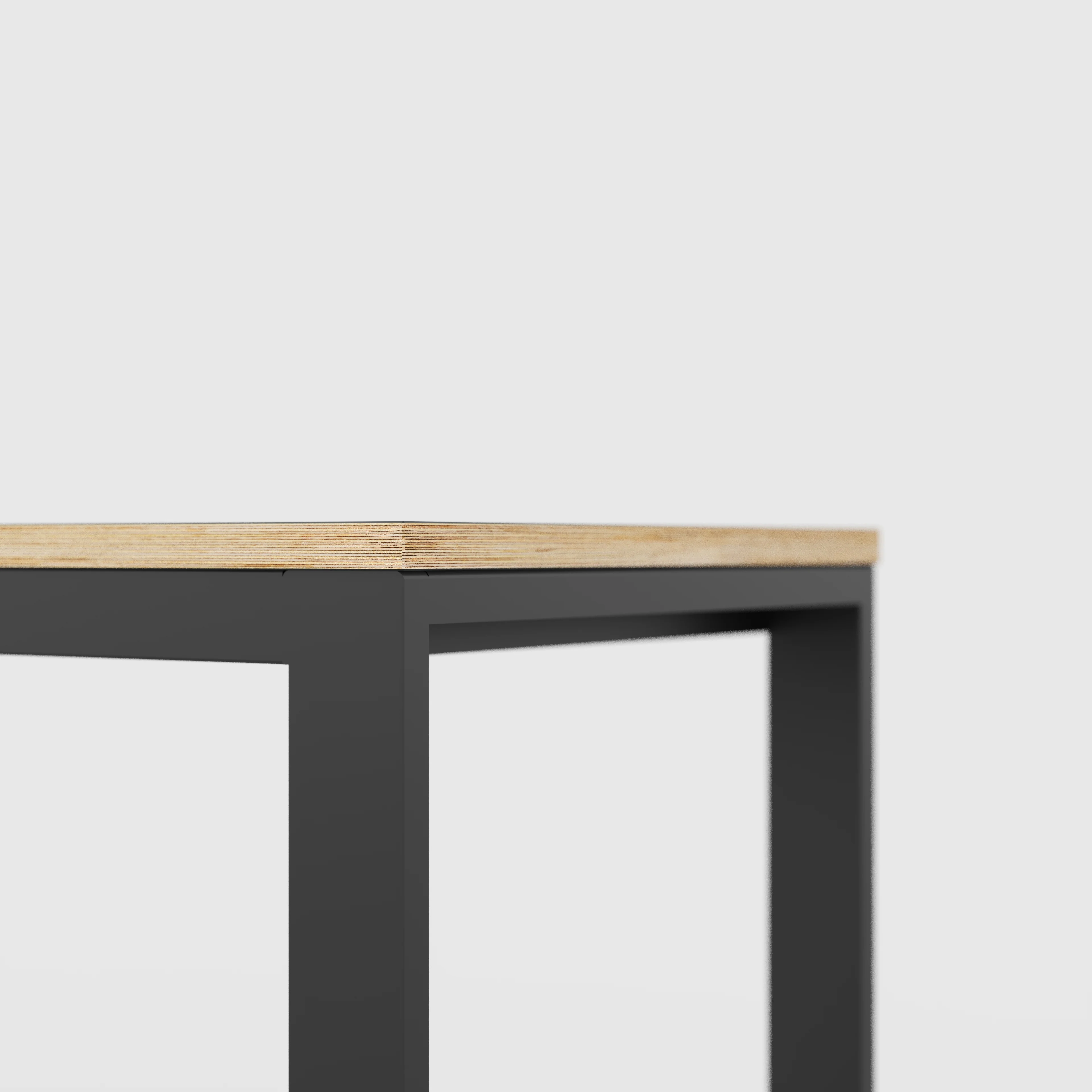Plywood Desk with Black Industrial Frame - Formica Levante Orange - 1500(w) x 585(d) x 735(h) - Image 4