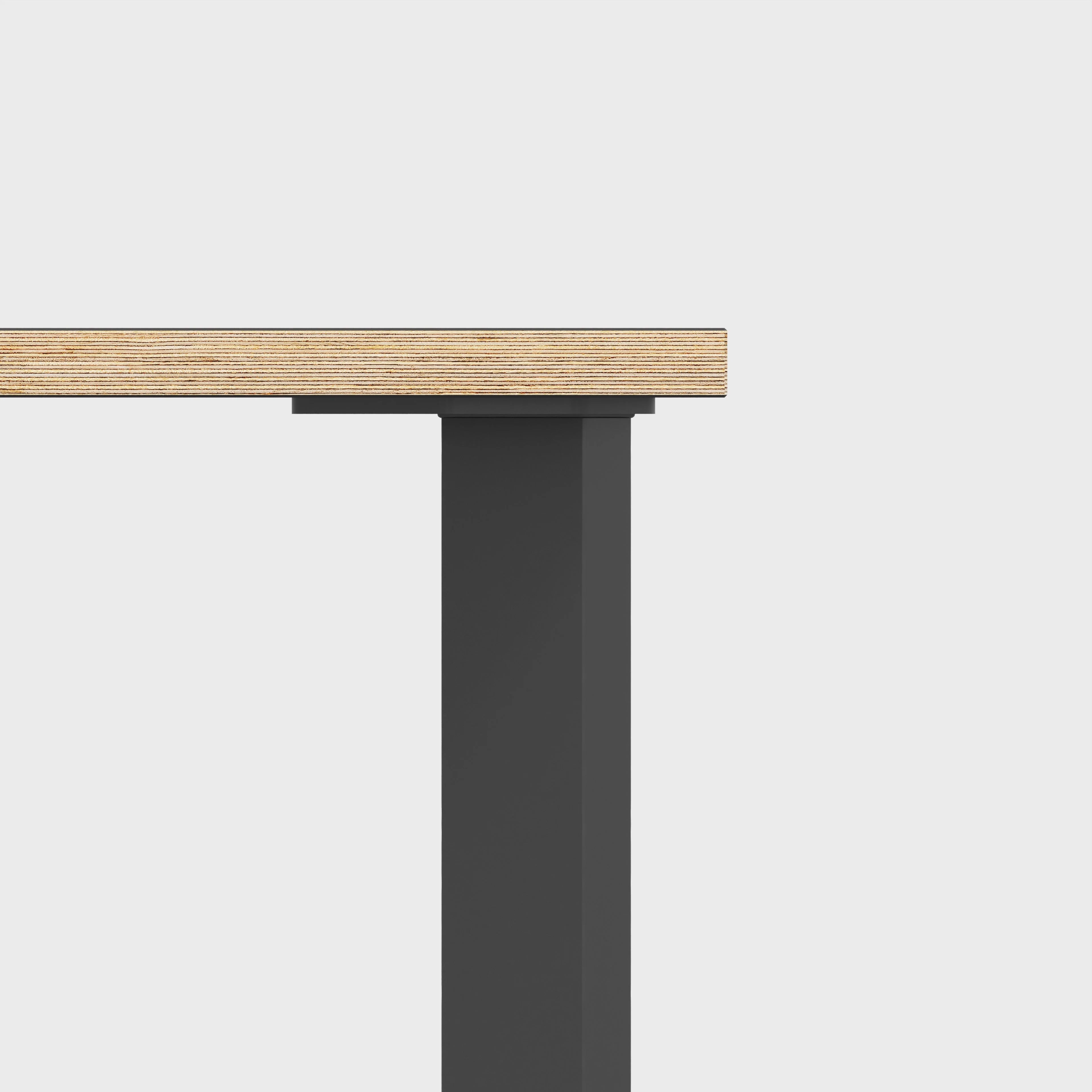 Plywood Desk with Black Rectangular Single Pin Legs - Formica Green Slate - 1600(w) x 800(d) x 735(h) - Image 4