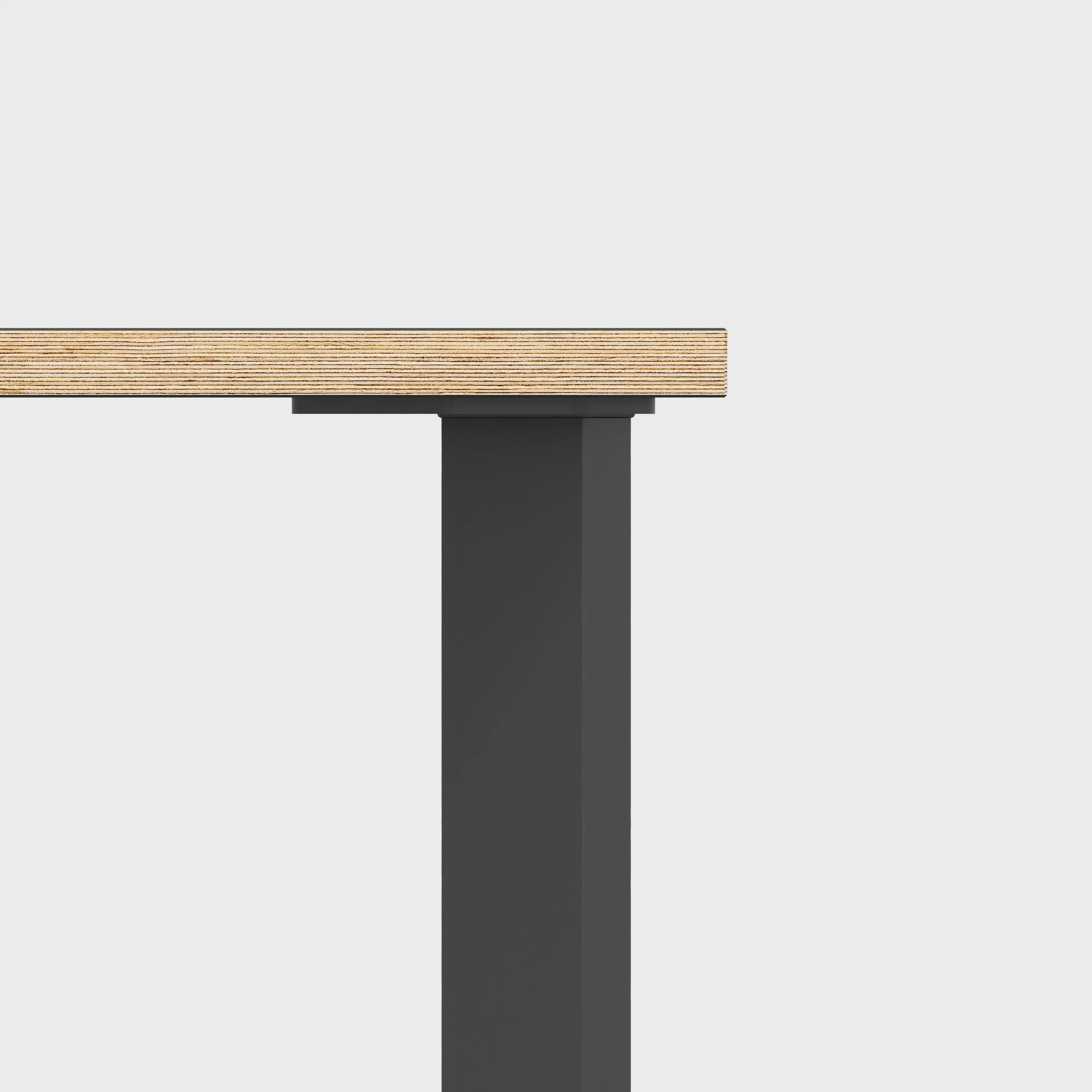 Plywood Desk with Black Rectangular Single Pin Legs - Formica Juicy Pink - 1600(w) x 800(d) x 735(h) - Image 4
