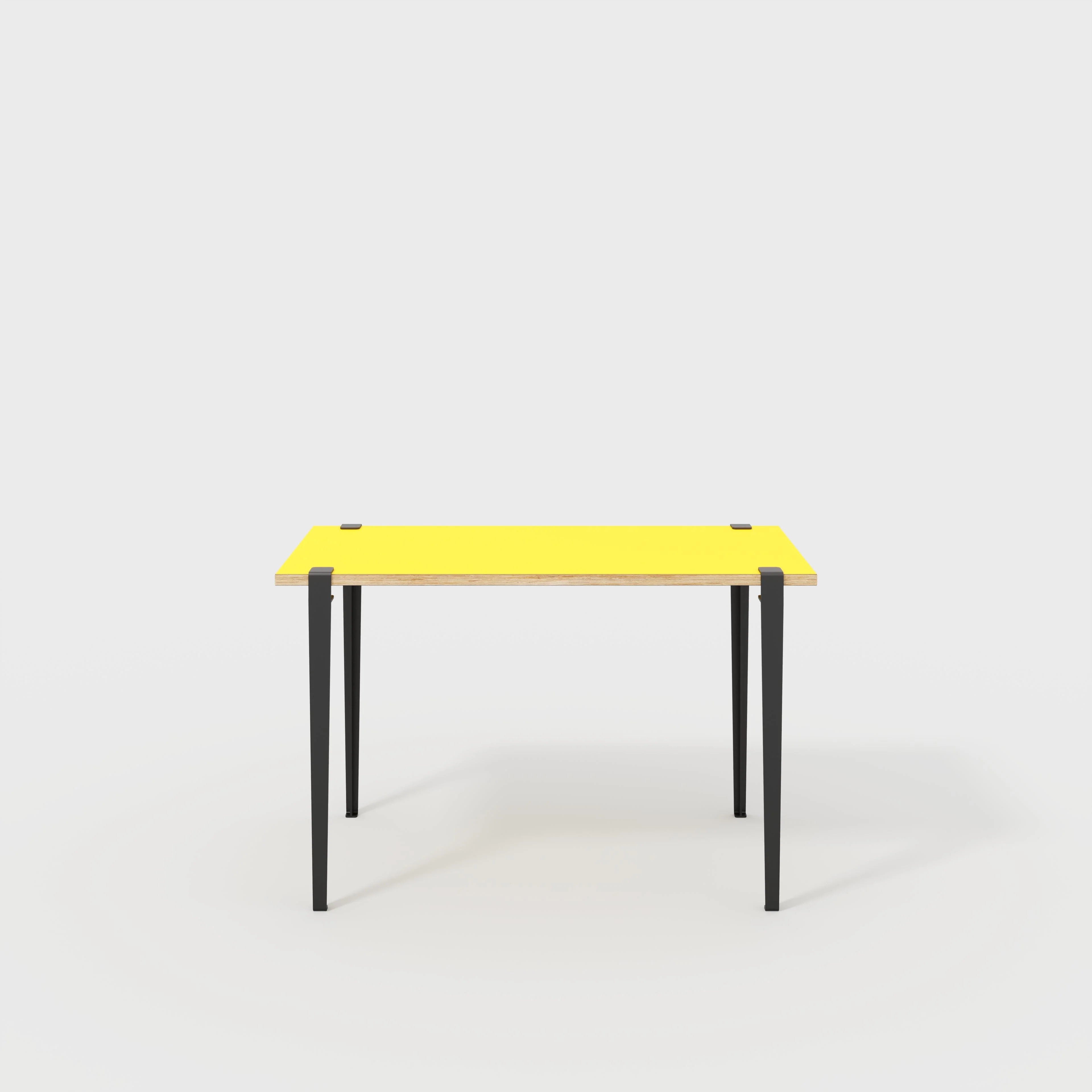 Plywood Desk with Black Tiptoe Legs - Formica Chrome Yellow - 1200(w) x 600(d) x 750(h)