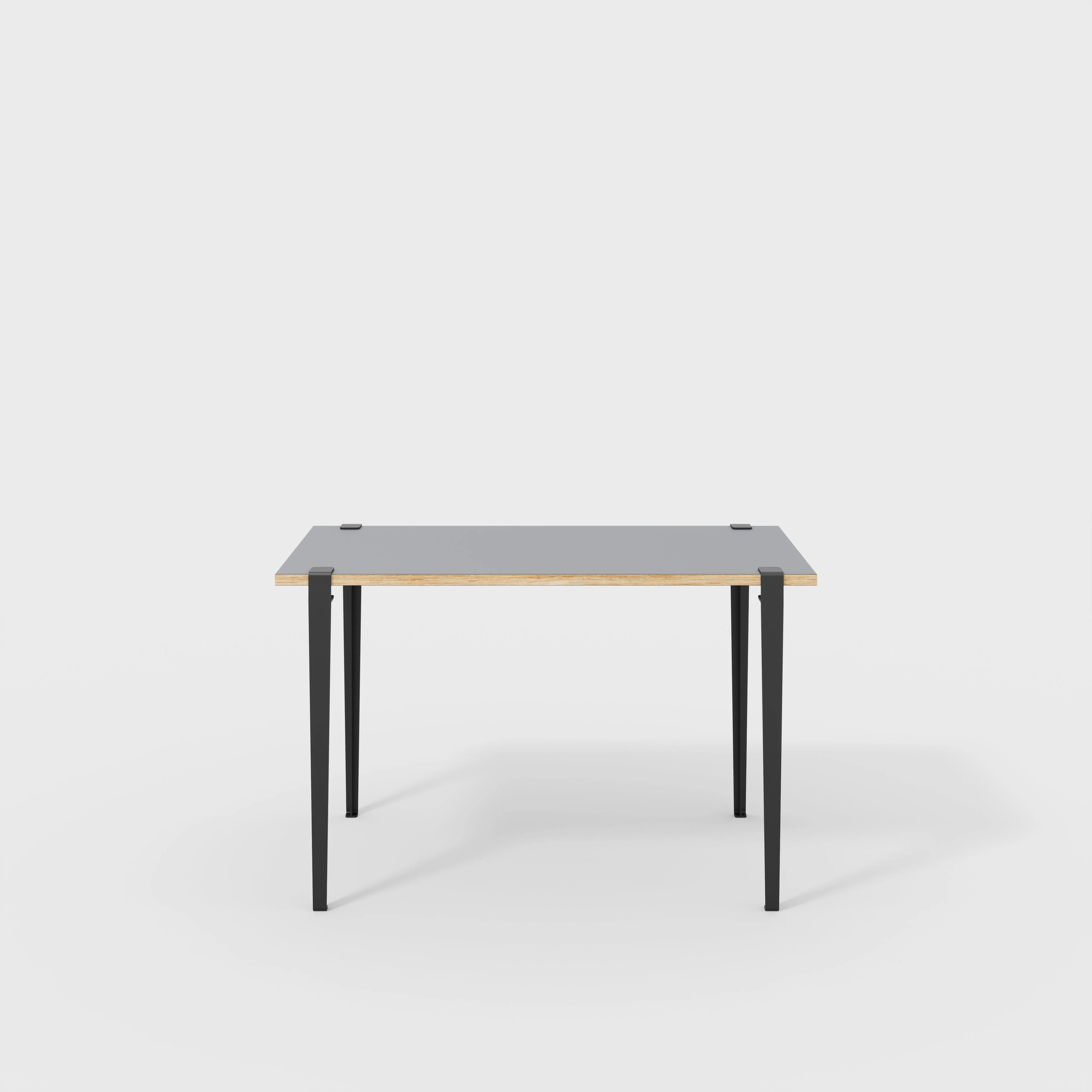 Plywood Desk with Black Tiptoe Legs - Formica Tornado Grey - 1200(w) x 600(d) x 750(h)