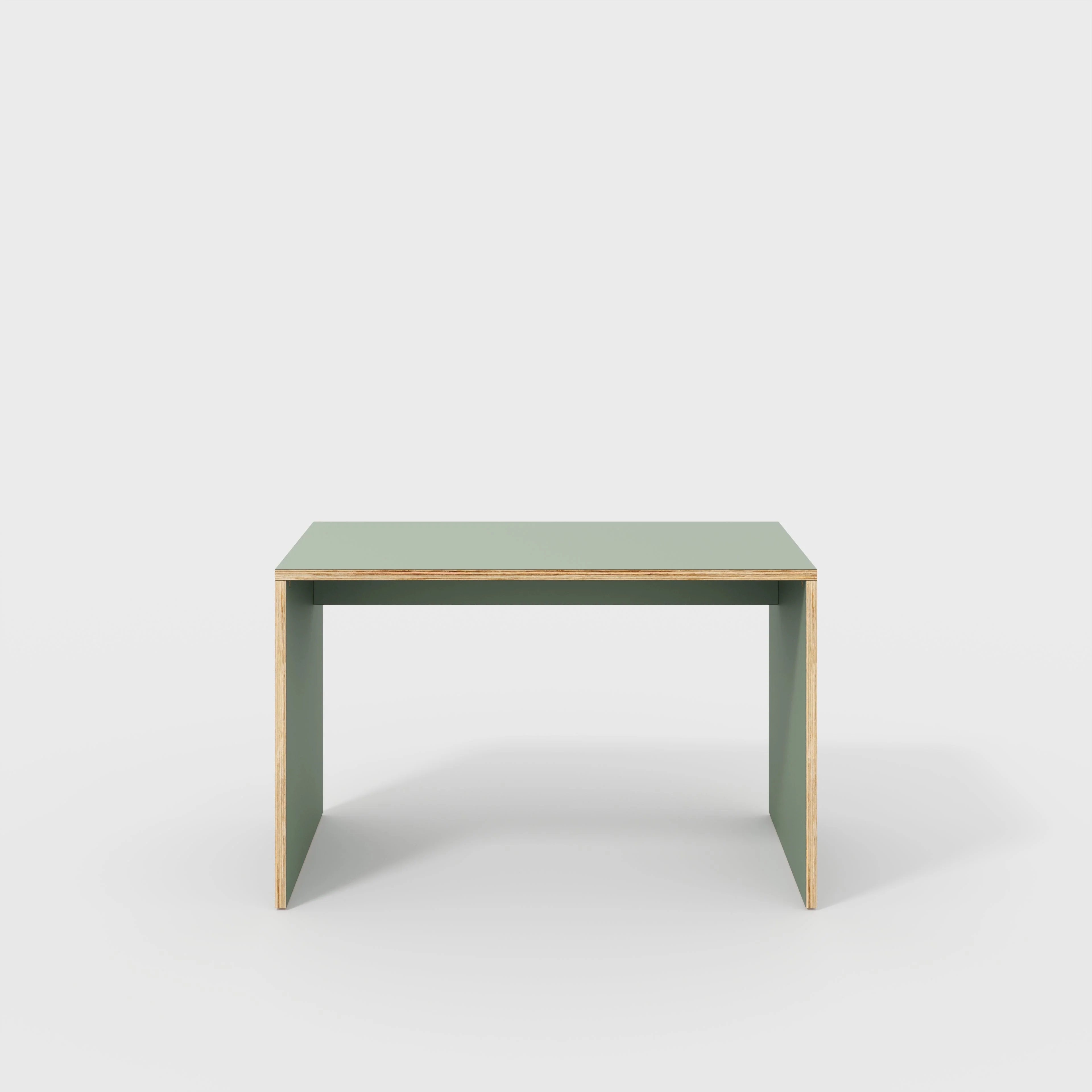 Plywood Desk with Solid Sides - Formica Green Slate - 1200(w) x 600(d) x 750(h)