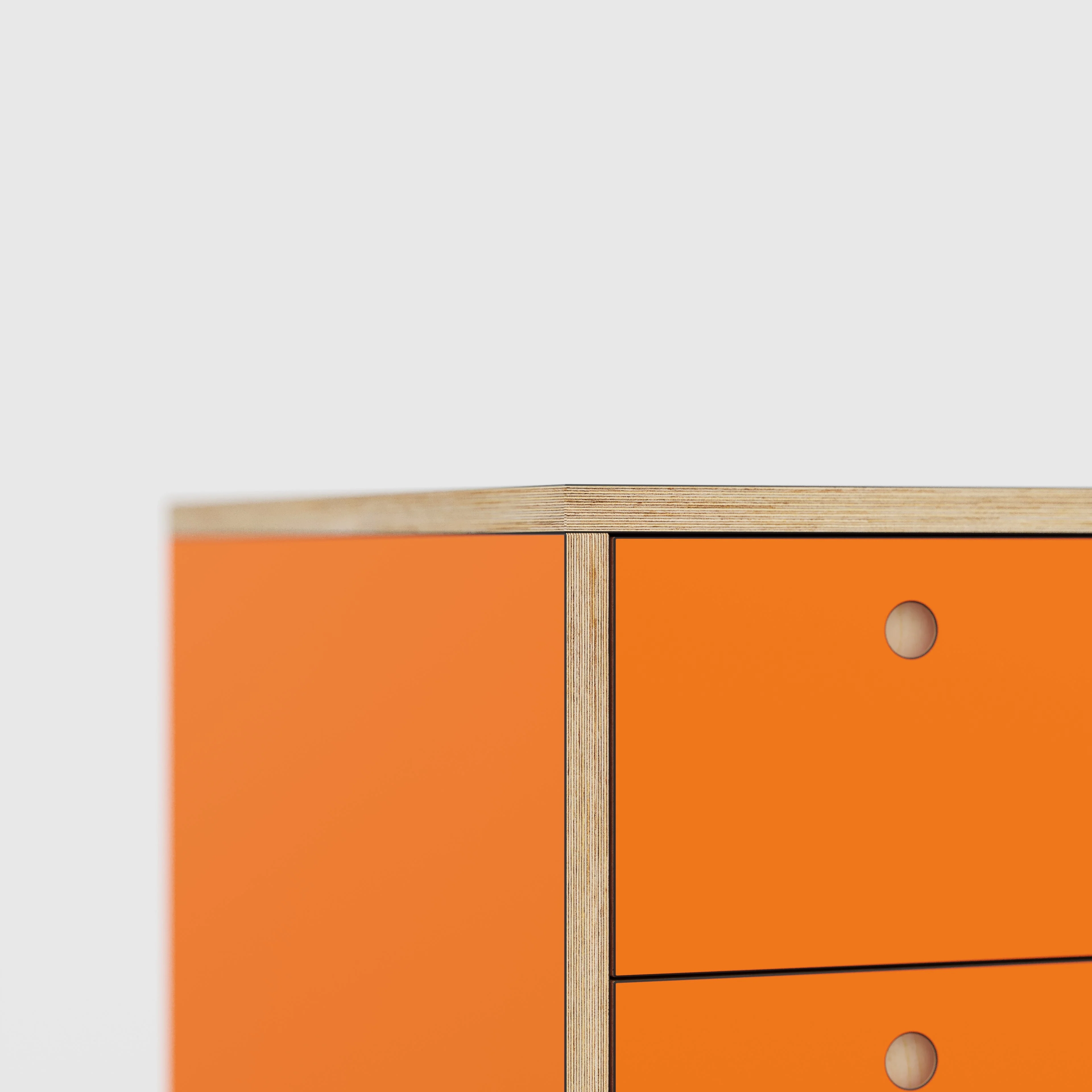 Plywood Desk with Storage Type 2 - Drawers - Formica Levante - 1600(w) x 800(d) x 750(h) - Image 4