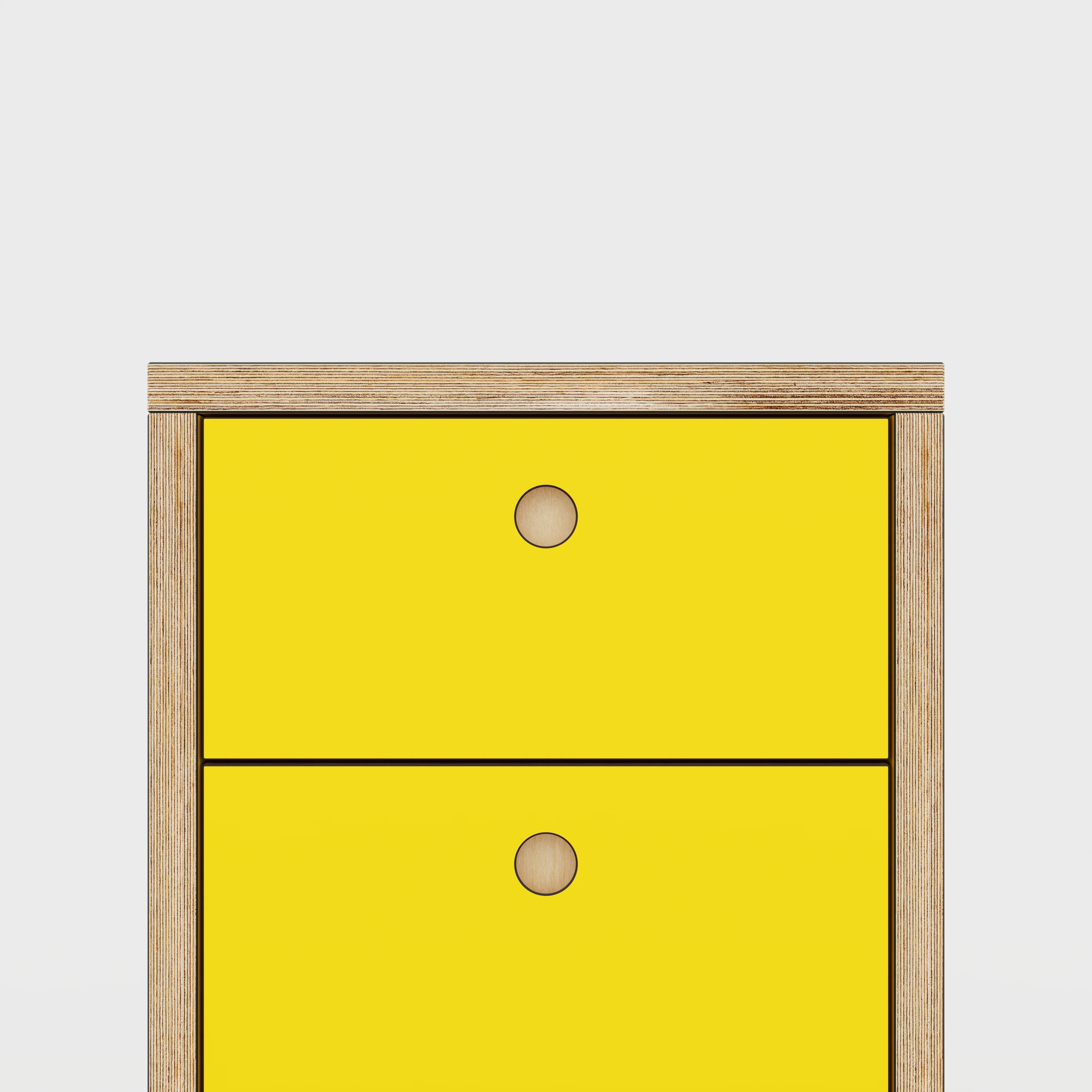 Plywood Drawer Unit - Formica Chrome Yellow - 400(w) x 600(d) x 750(h) - Image 3