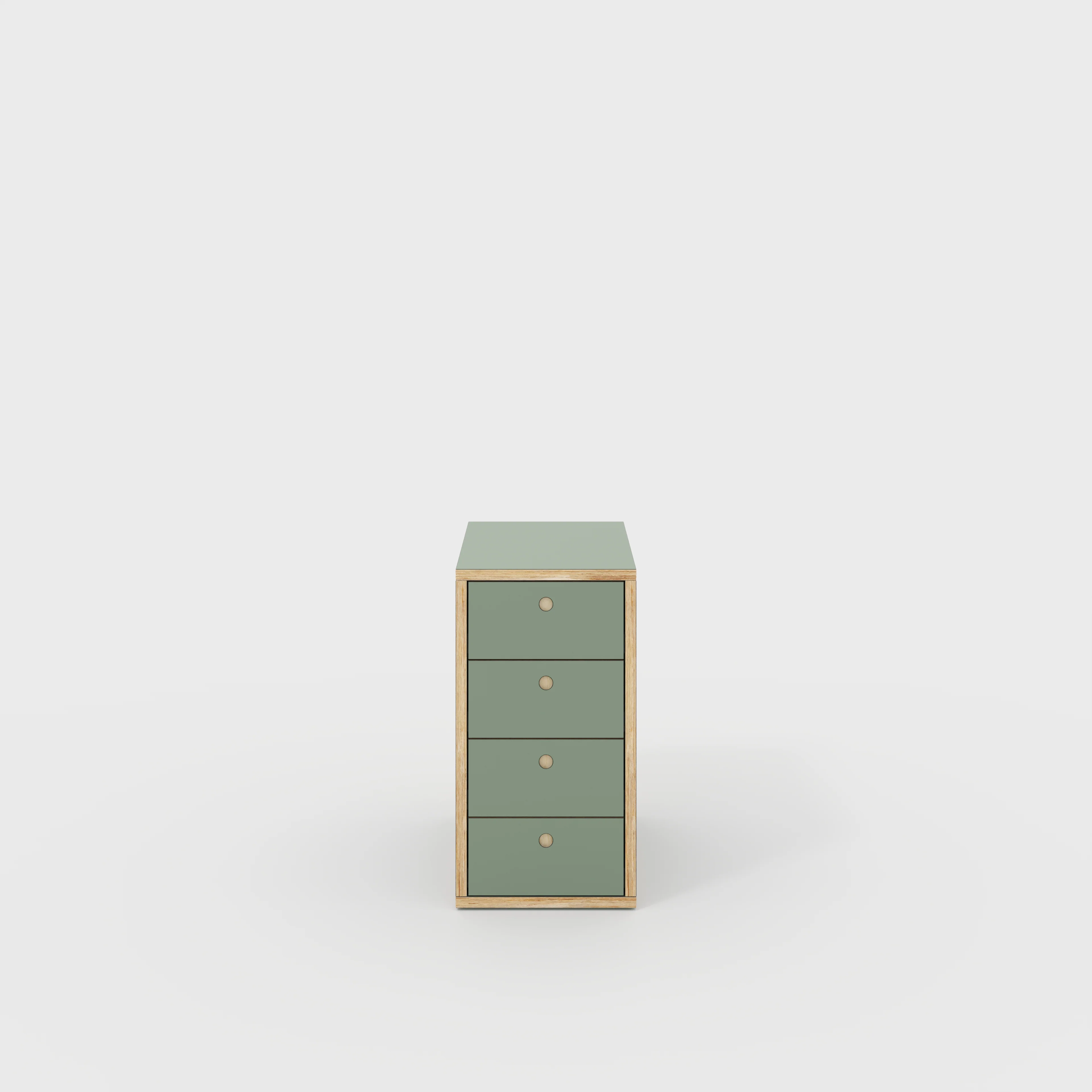 Plywood Drawer Unit - Formica Green Slate - 400(w) x 600(d) x 750(h)