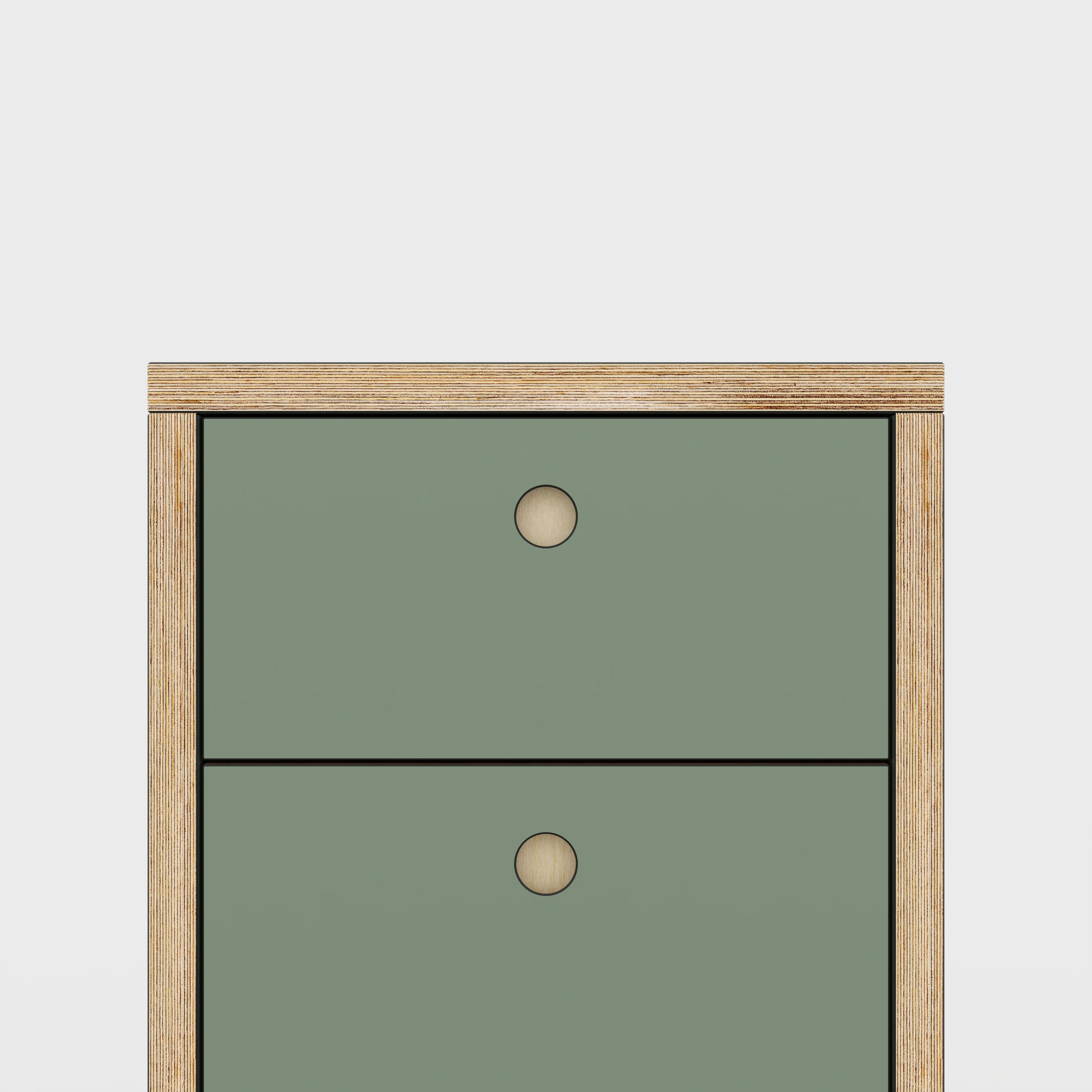 Plywood Drawer Unit - Formica Green Slate - 400(w) x 600(d) x 750(h) - Image 3