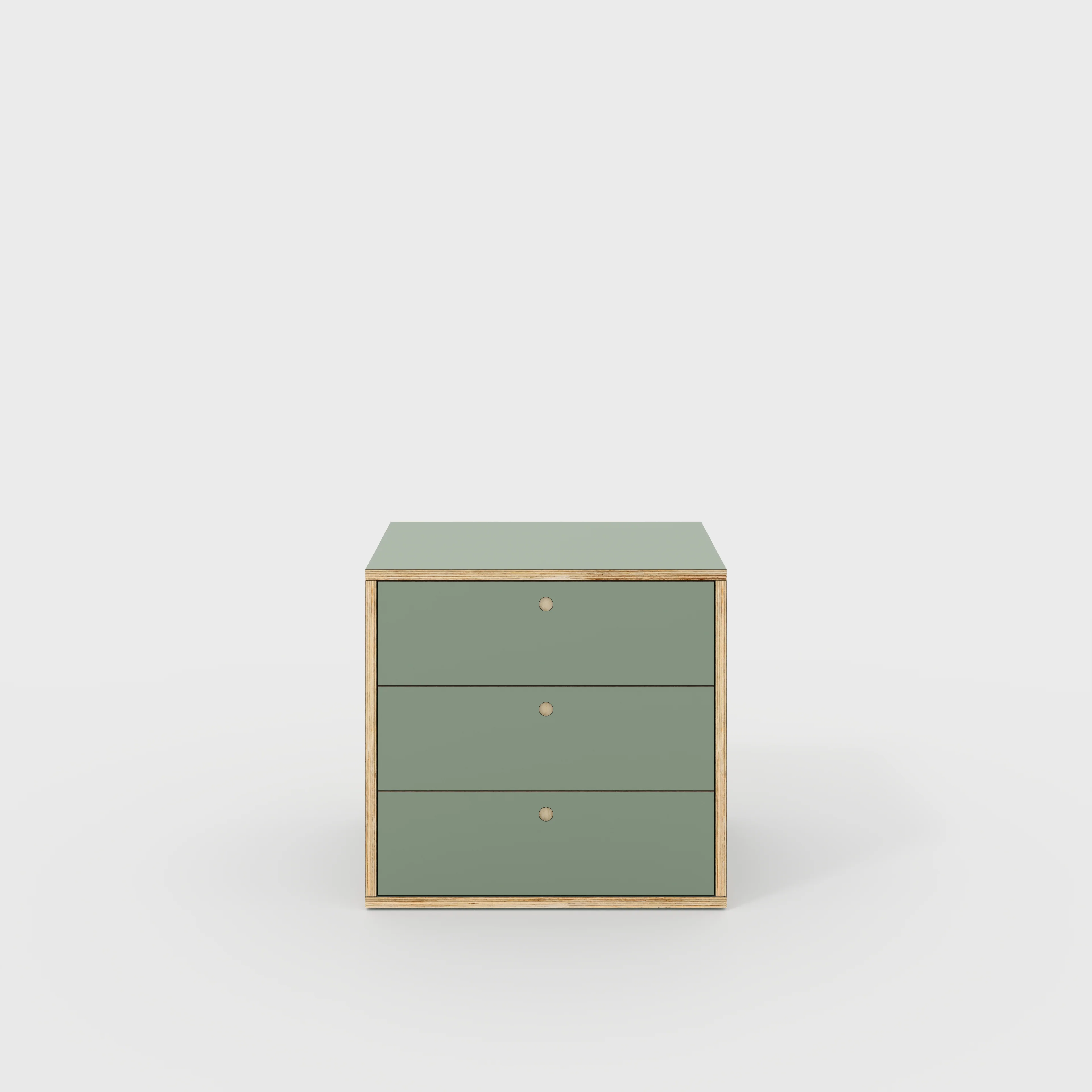 Plywood Drawer Unit - Formica Green Slate - 800(w) x 600(d) x 750(h)
