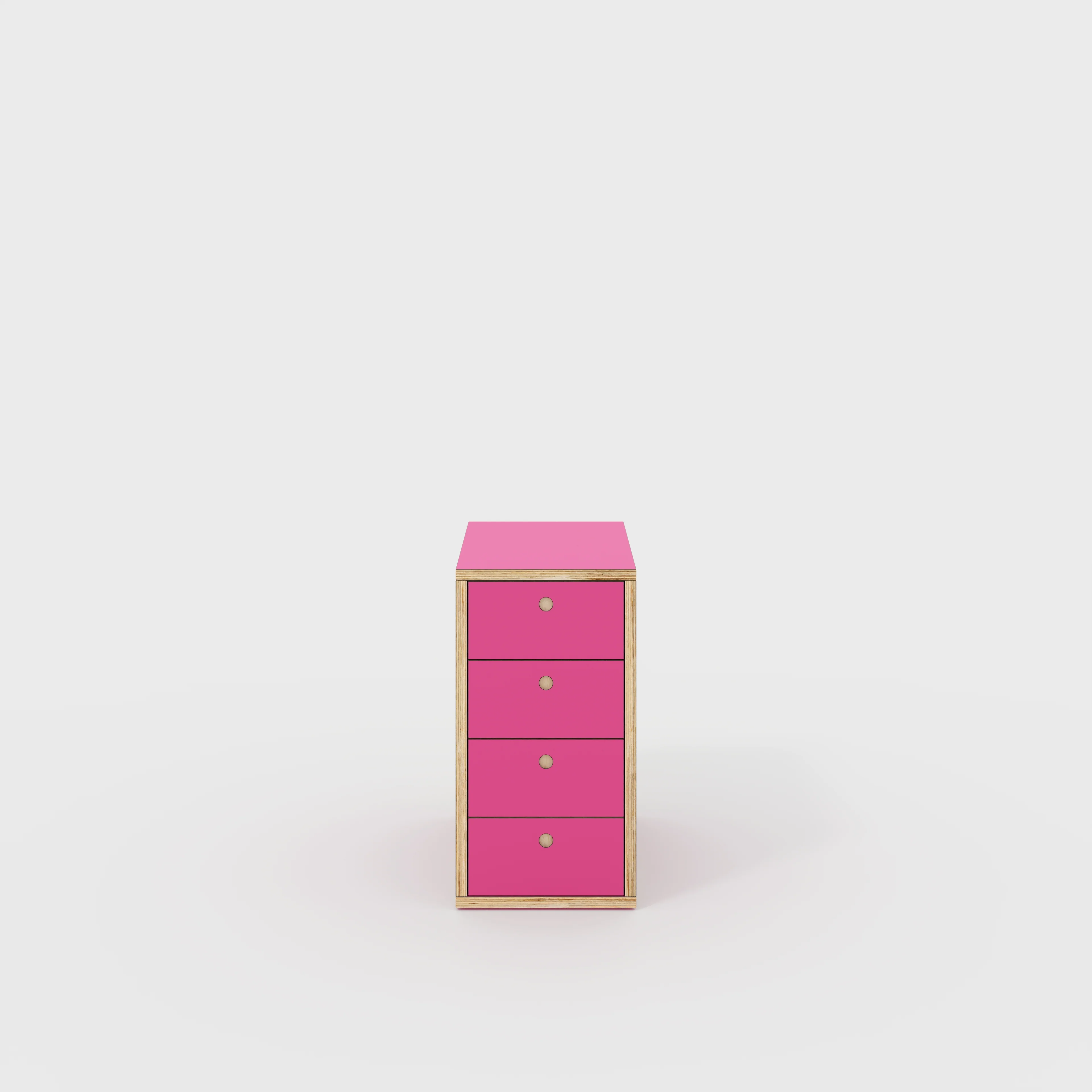 Plywood Drawer Unit - Formica Juicy Pink - 400(w) x 600(d) x 750(h)
