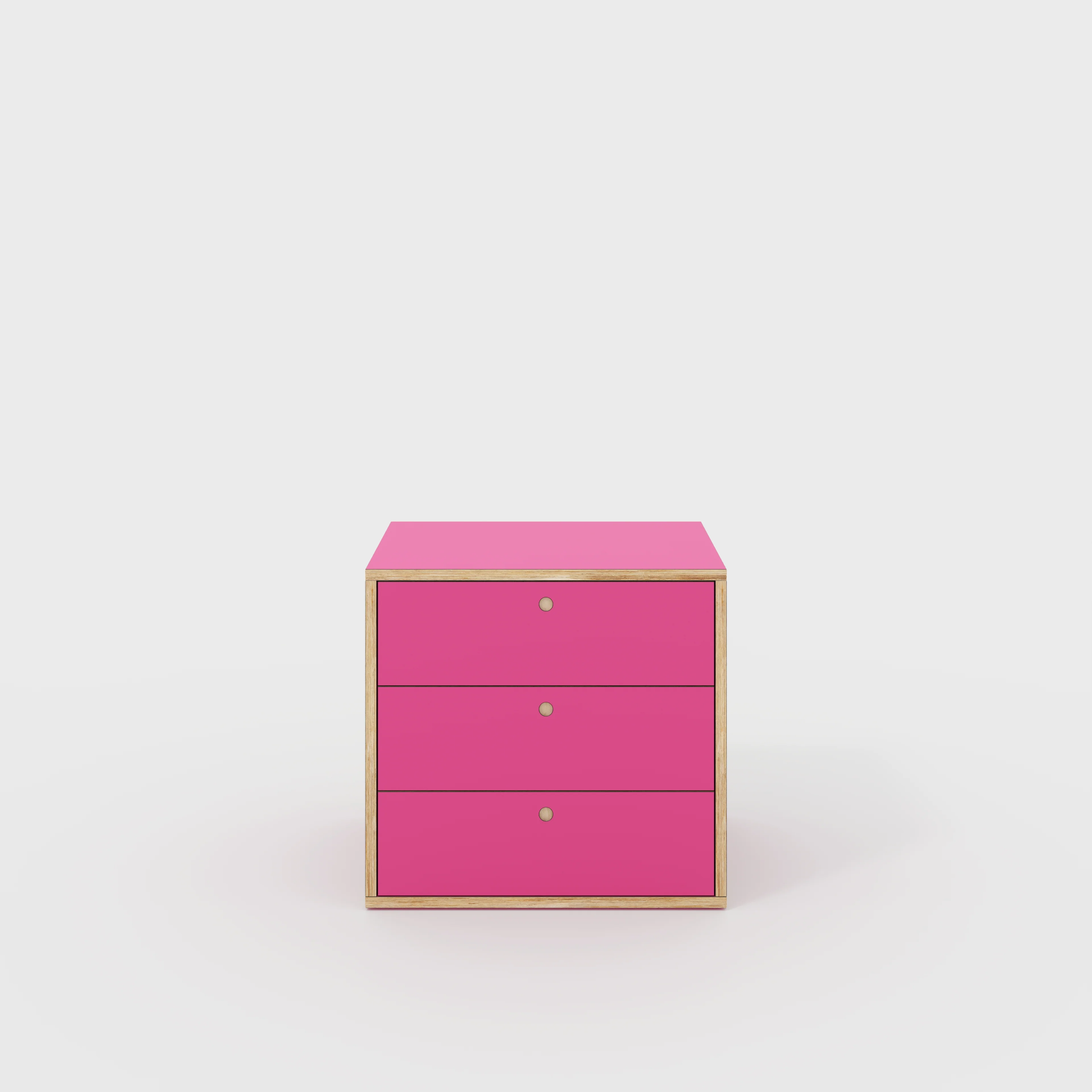 Plywood Drawer Unit - Formica Juicy Pink - 800(w) x 600(d) x 750(h)