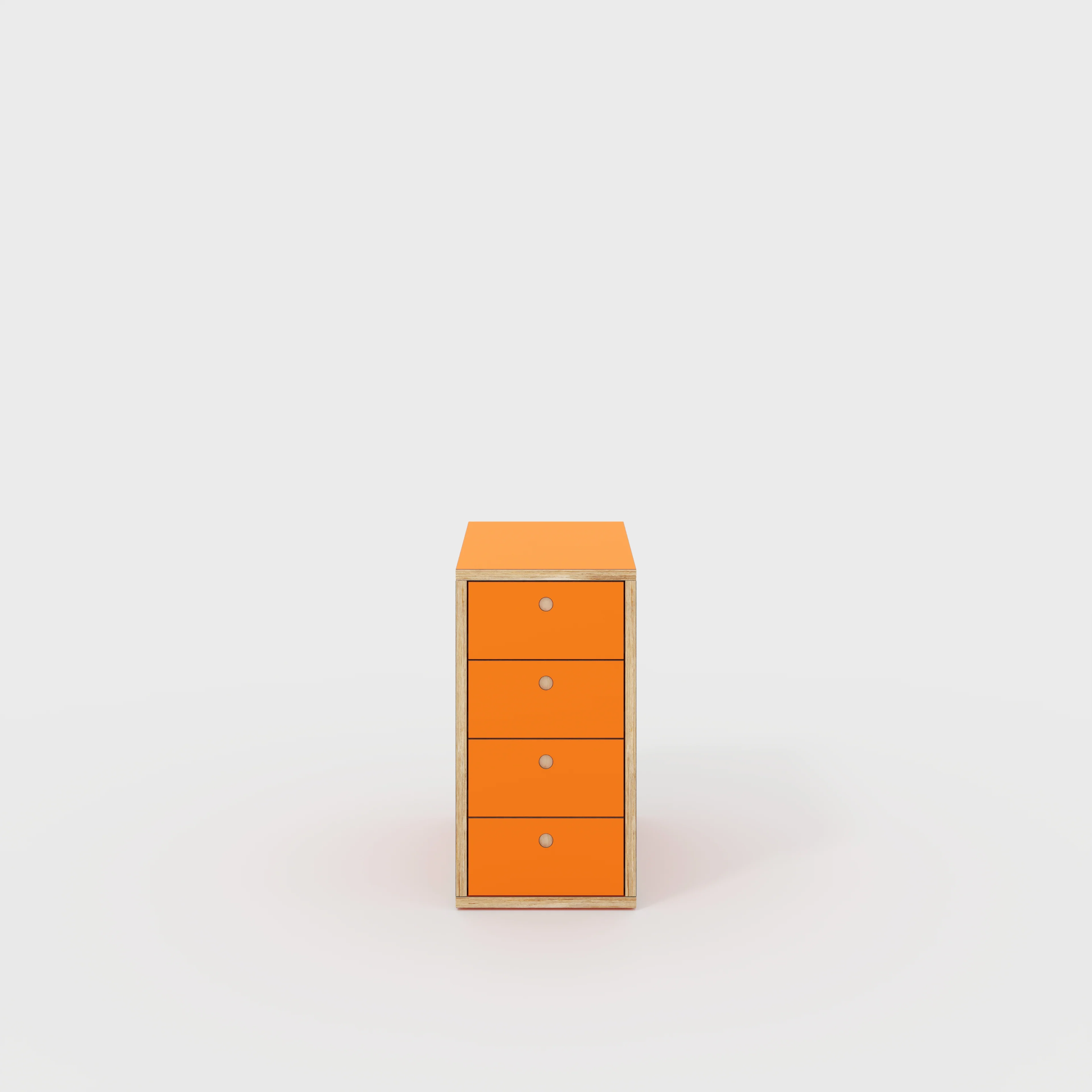 Plywood Drawer Unit - Formica Levante Orange - 400(w) x 600(d) x 750(h)