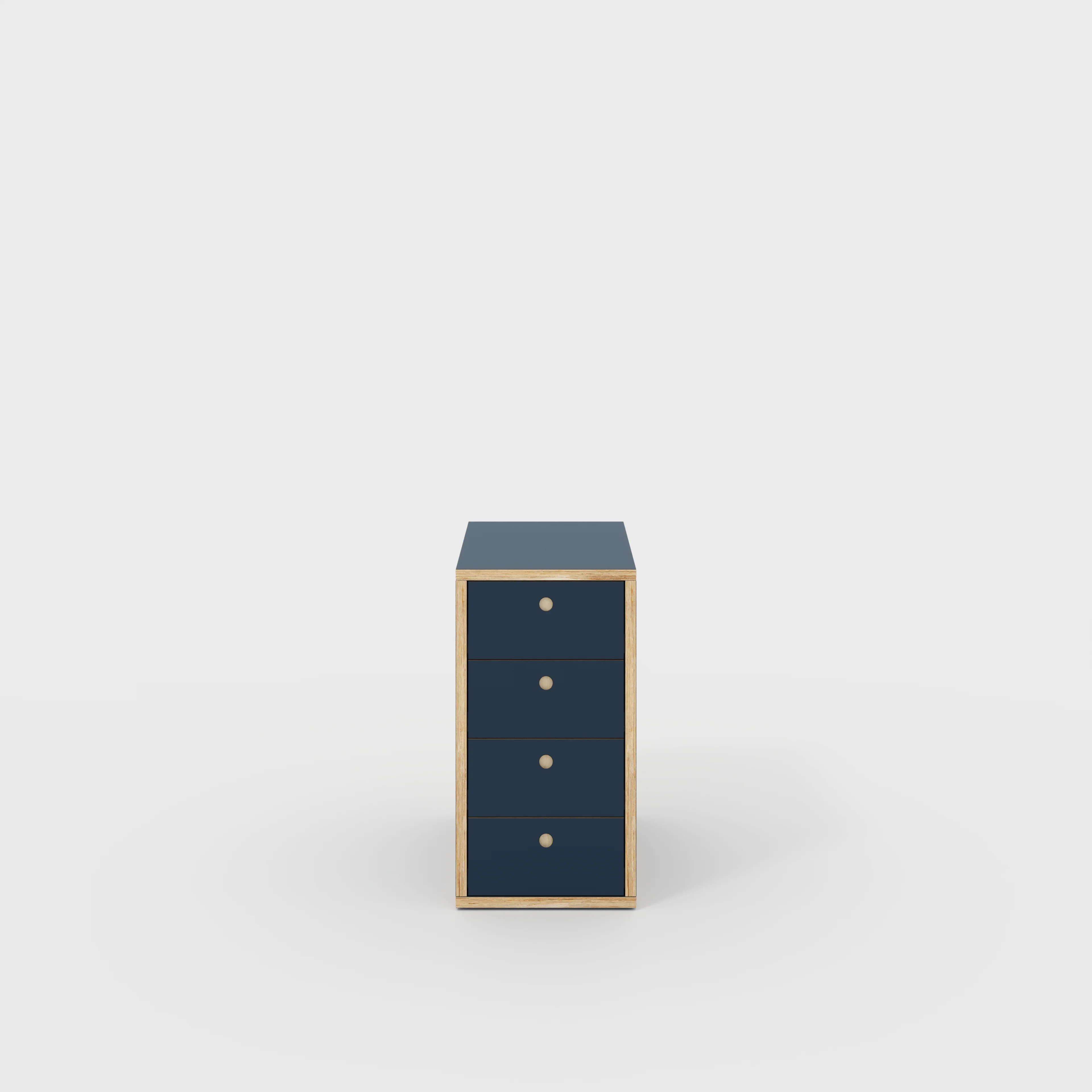 Plywood Drawer Unit - Formica Night Sea Blue - 400(w) x 600(d) x 750(h)