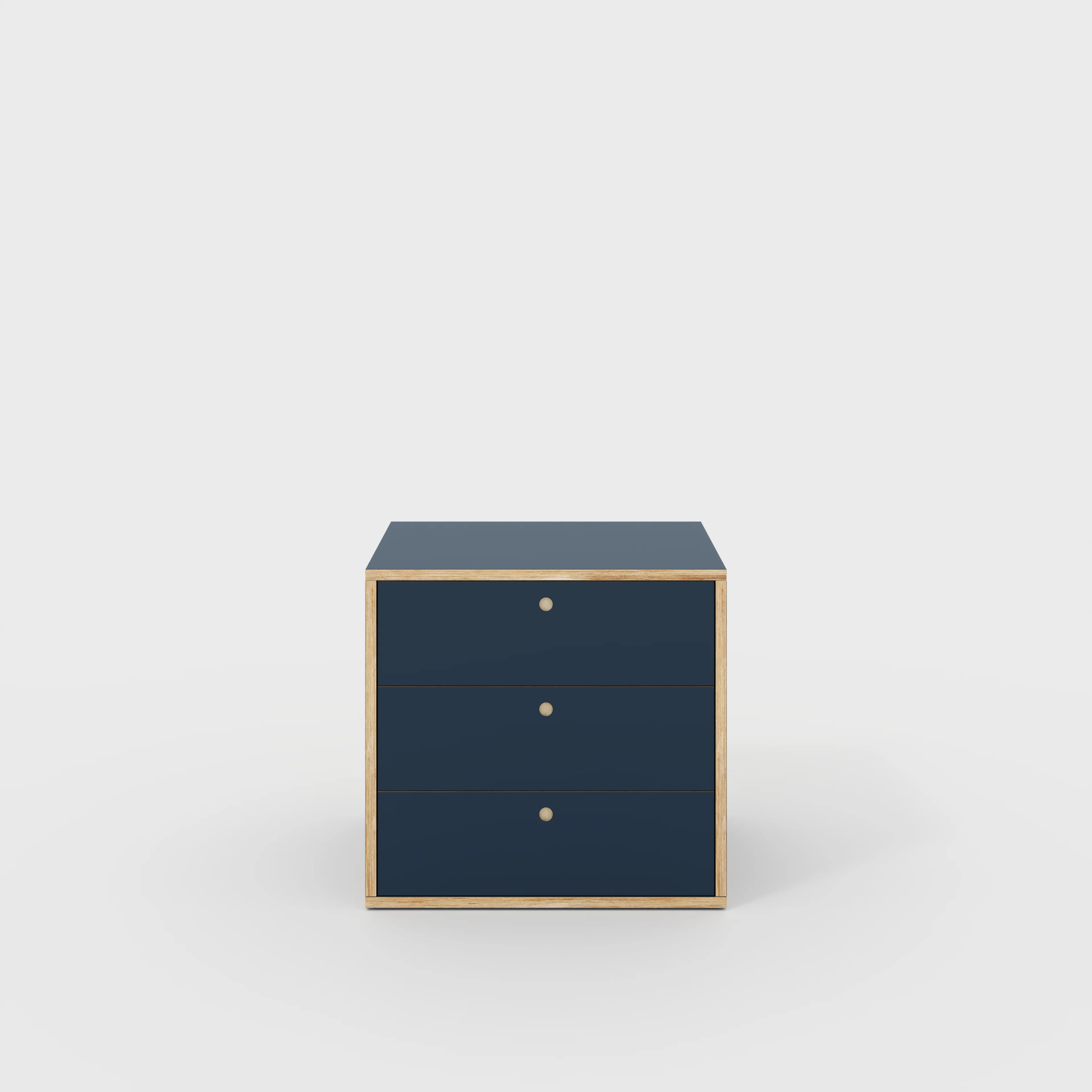 Plywood Drawer Unit - Formica Night Sea Blue - 800(w) x 600(d) x 750(h)