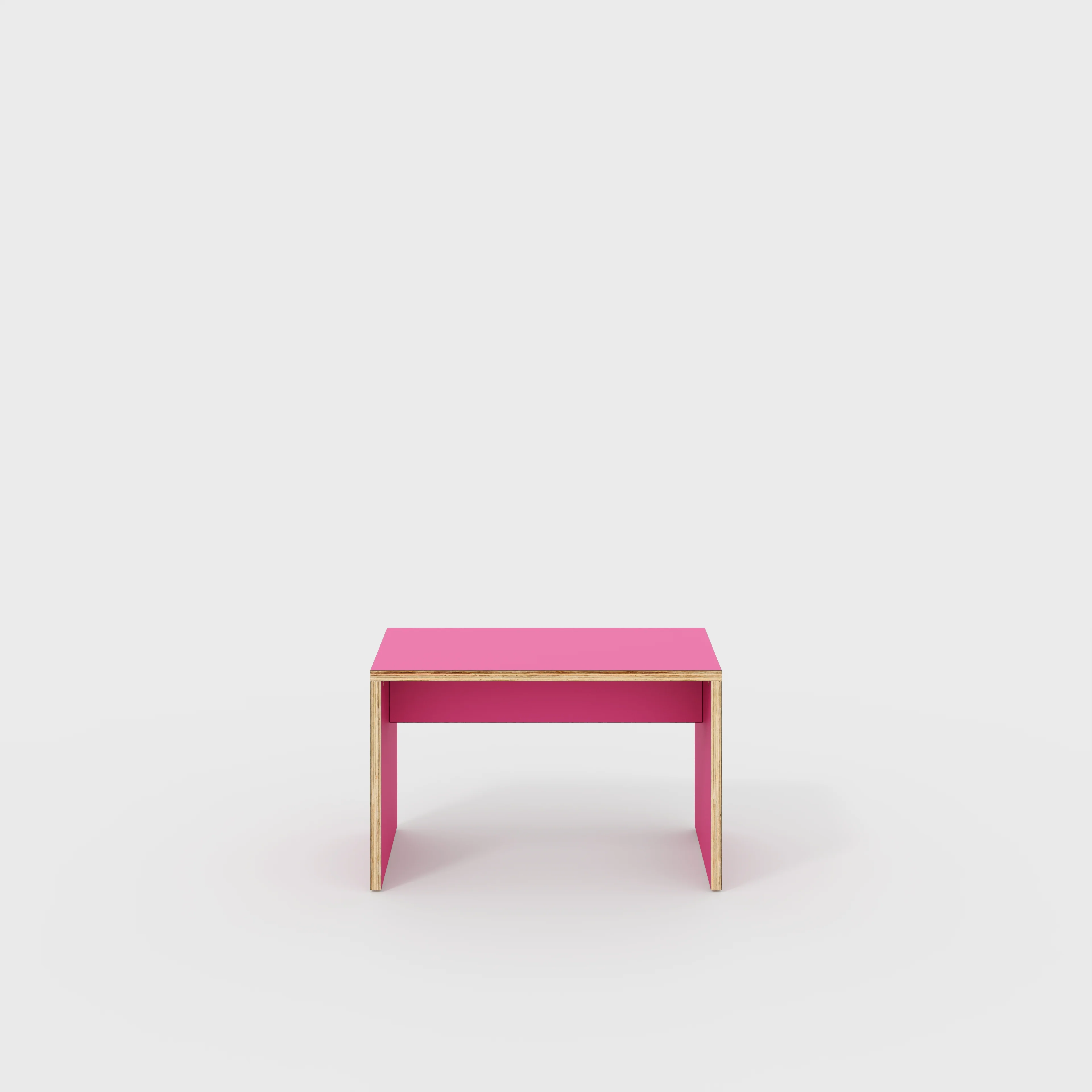 Plywood Kids Desk with Solid Sides - Formica Juicy Pink - 800(w) x 400(d) x 500(h)