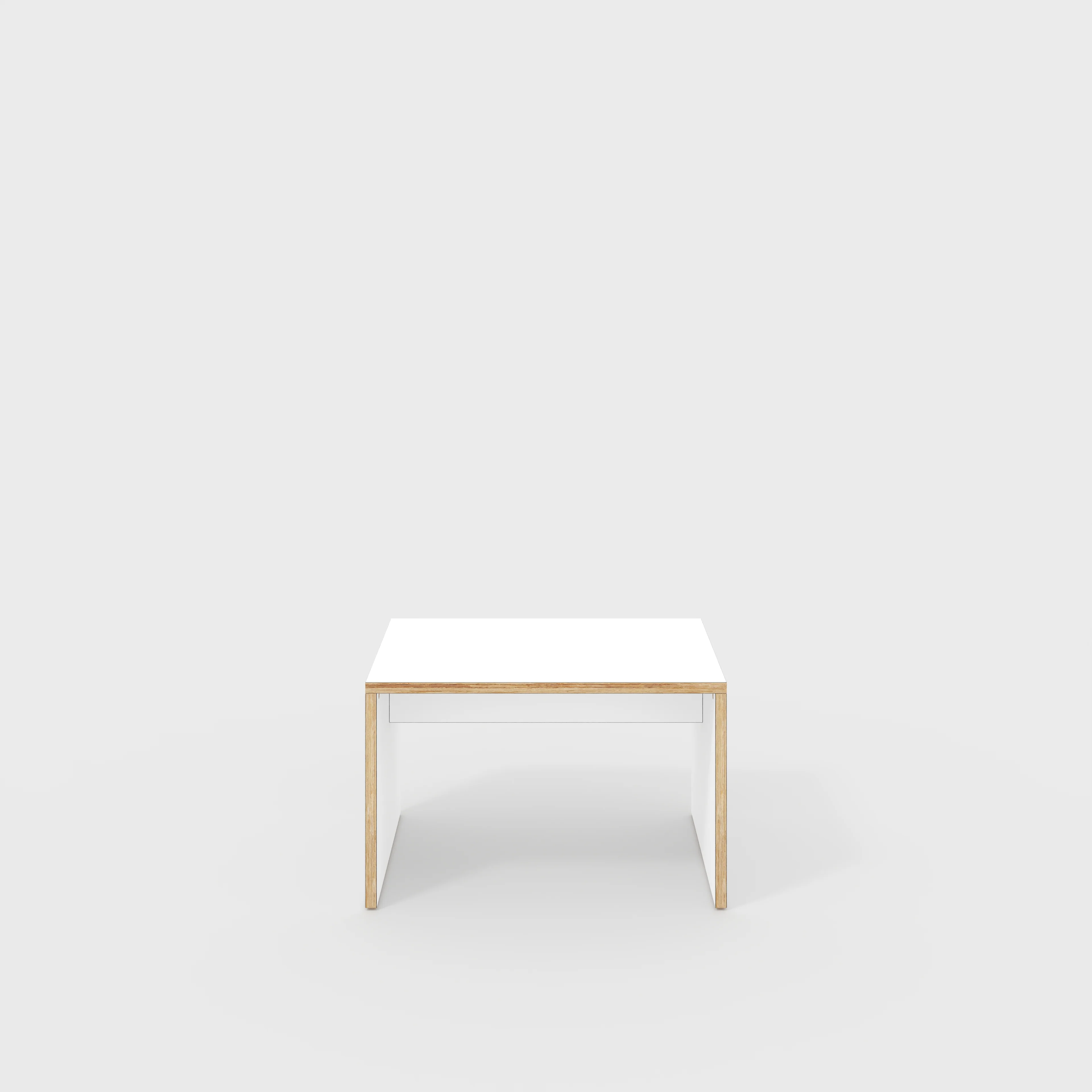 Plywood Kids Table with Solid Sides - Formica White - 800(w) x 600(d) x 500(h)