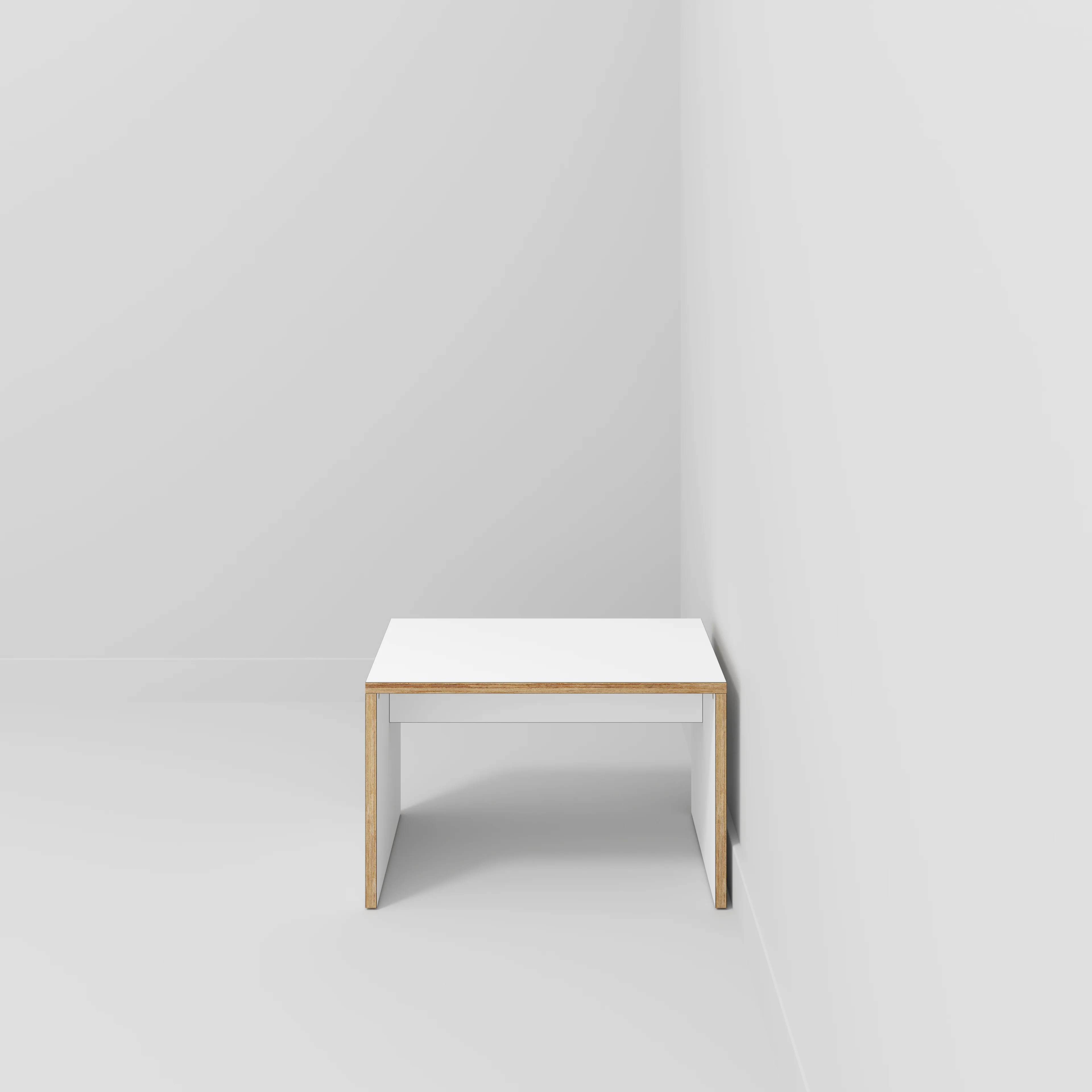 Plywood Kids Table with Solid Sides - Formica White - 800(w) x 600(d) x 500(h) - Image 2