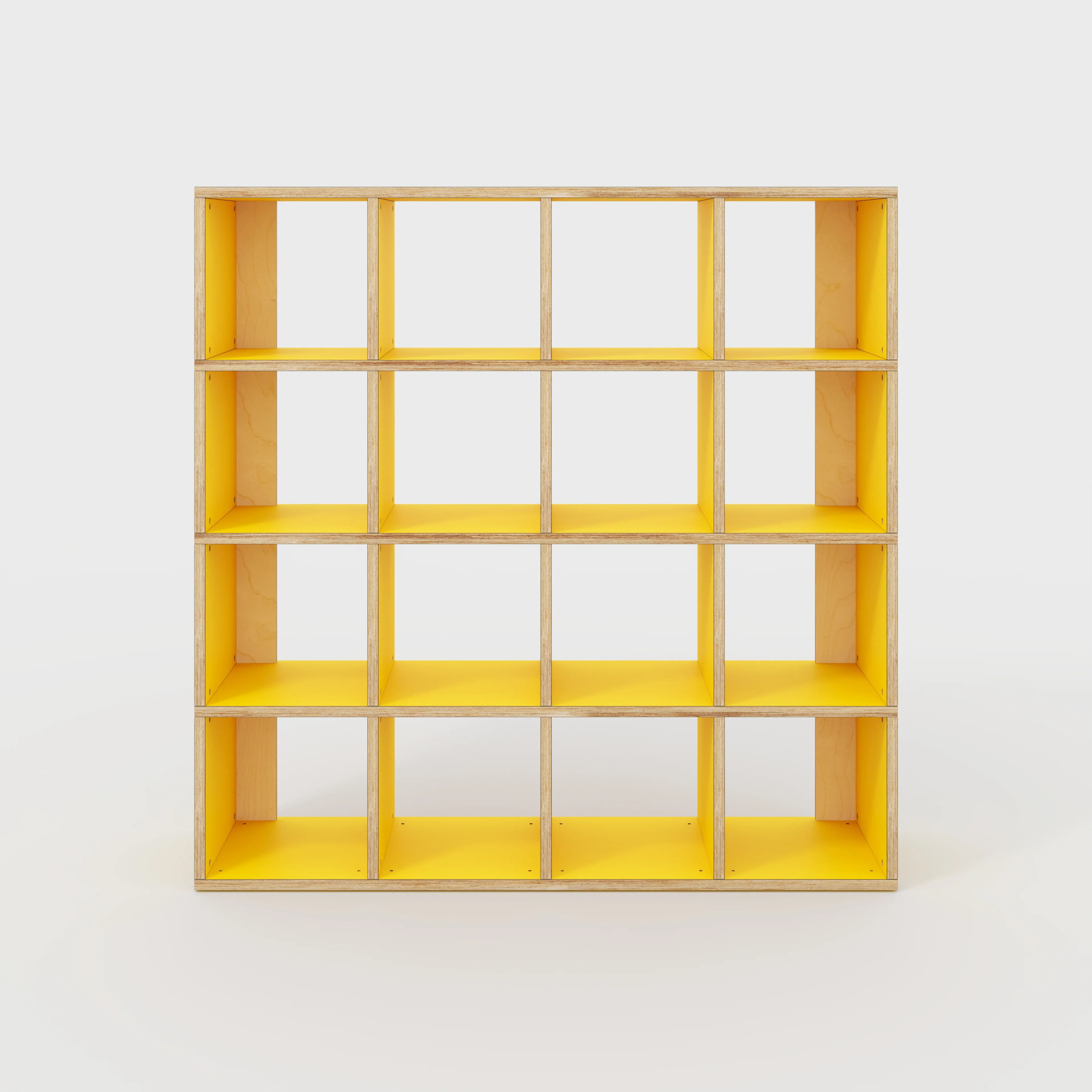 Plywood Open Shelves - Formica Chrome Yellow - 1600(w) x 400(d) x 1600(h)