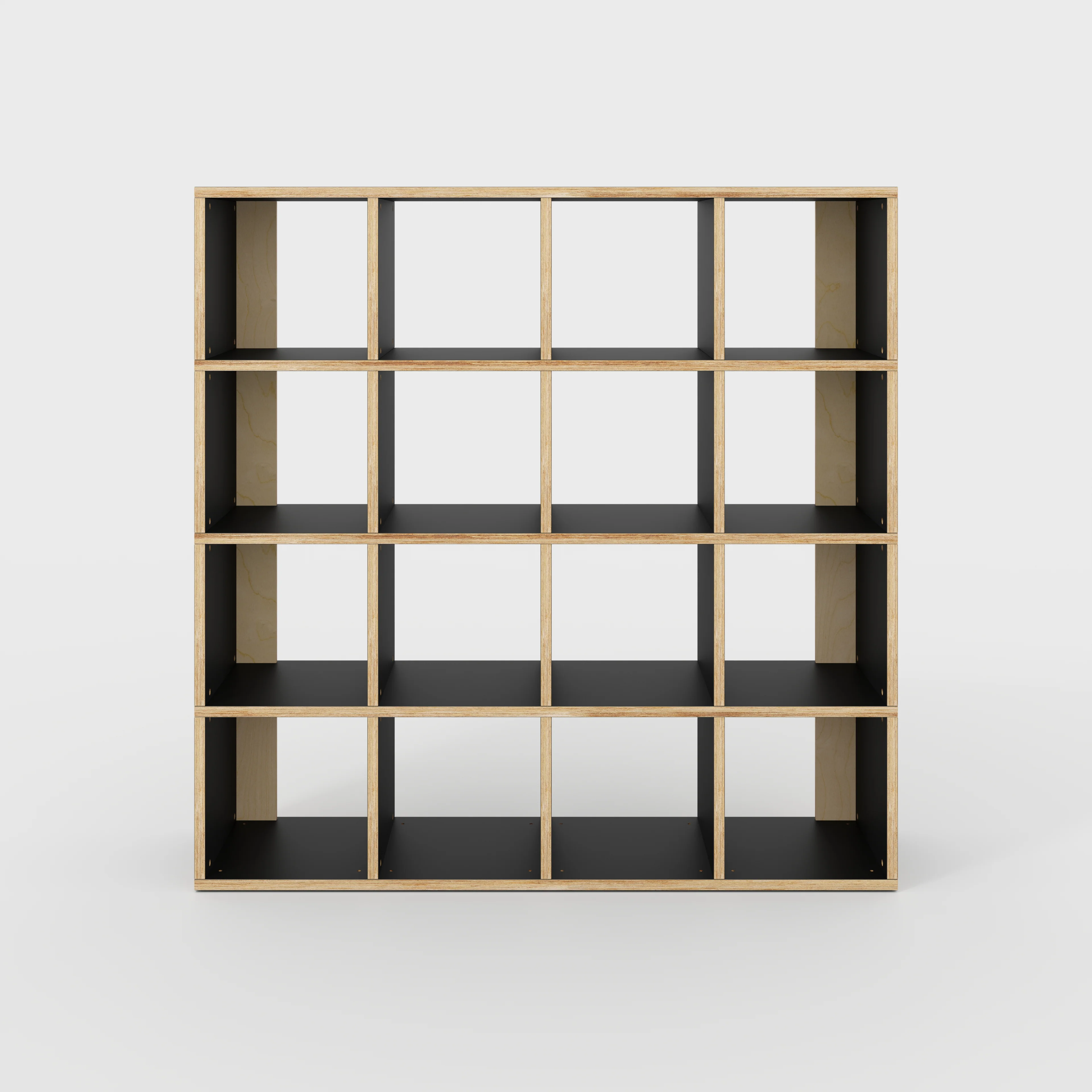 Plywood Open Shelves - Formica Diamond Black - 1600(w) x 400(d) x 1600(h)