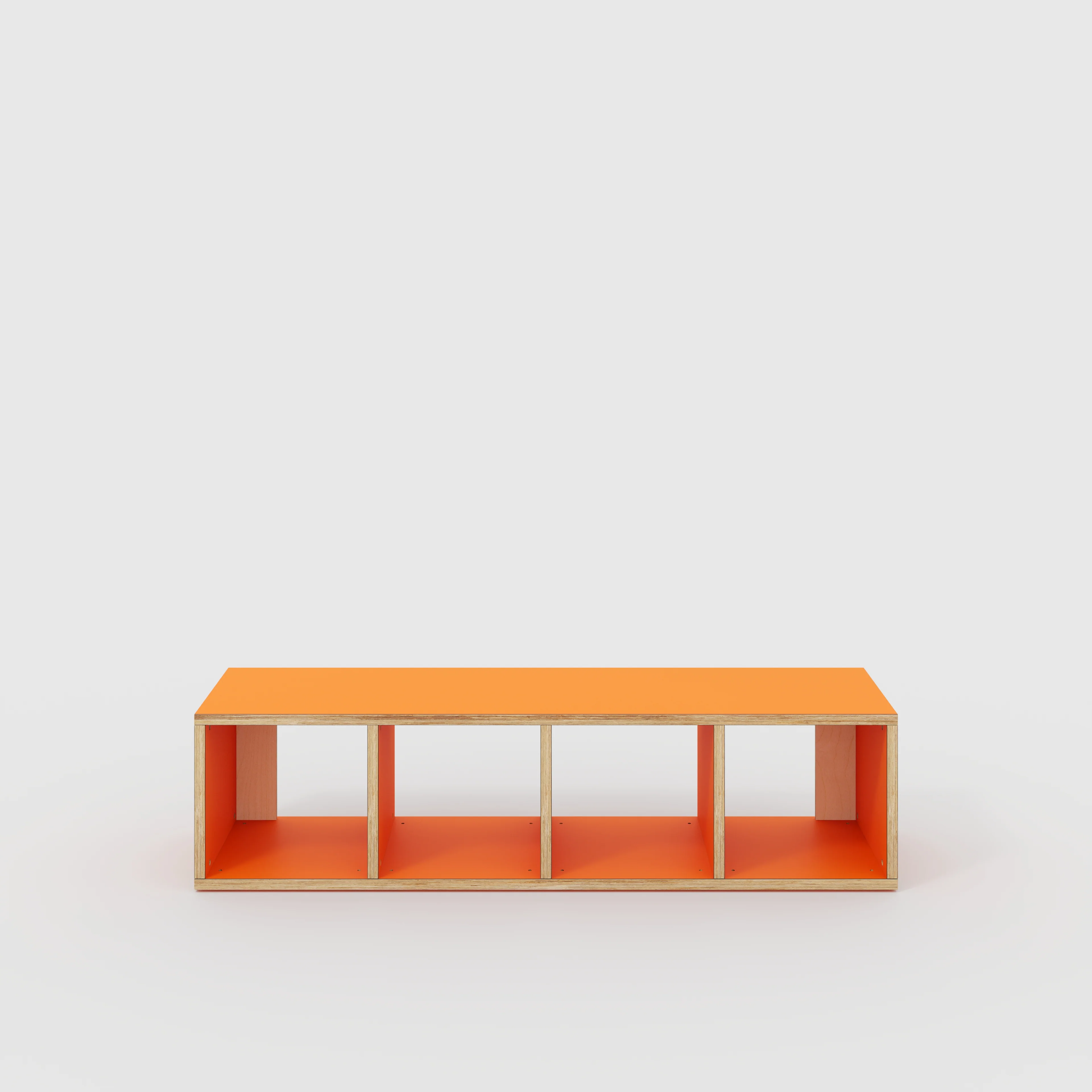 Plywood Open Shelves - Formica Levante Orange - 1600(w) x 400(d) x 400(h)