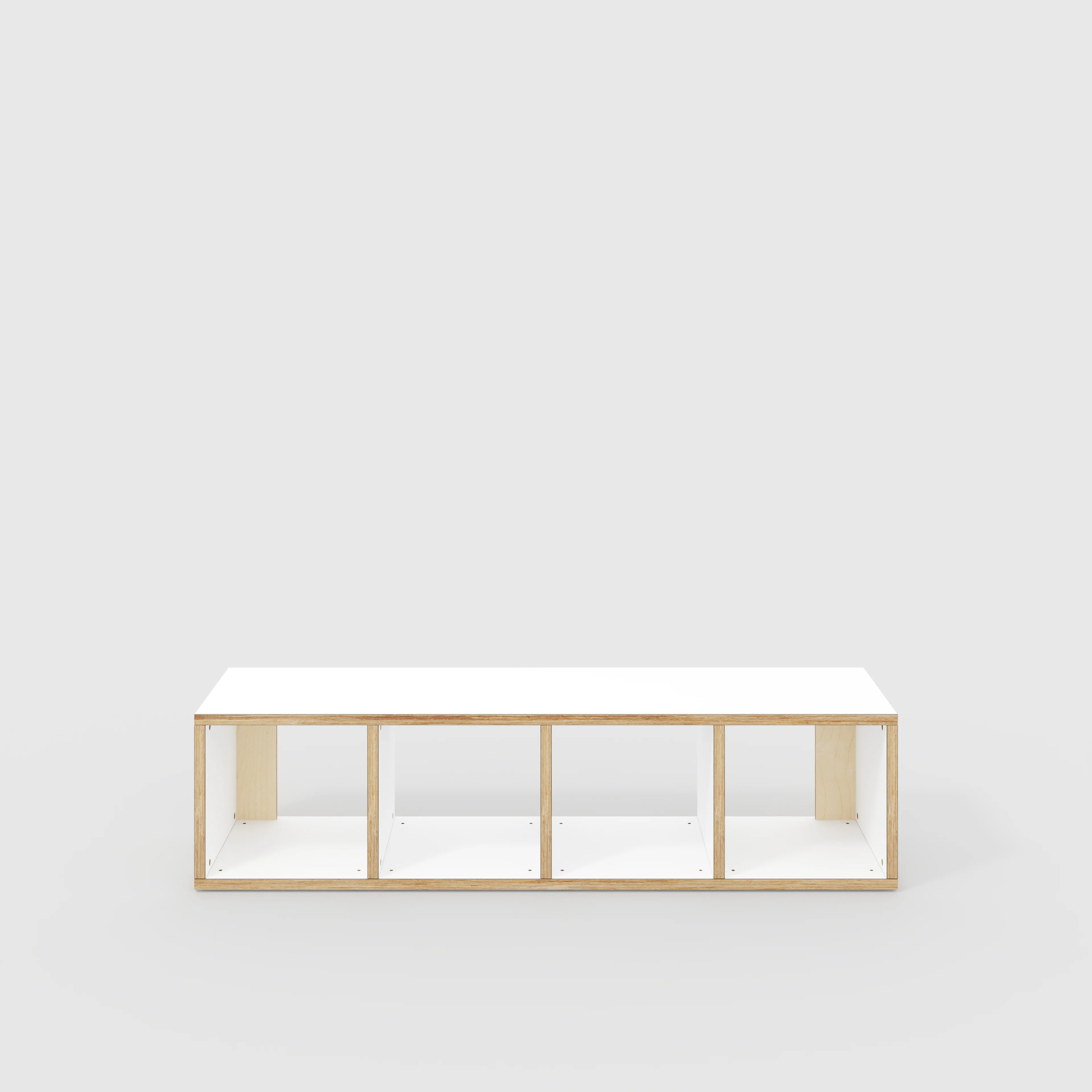 Plywood Open Shelves - Formica White - 1600(w) x 400(d) x 400(h)