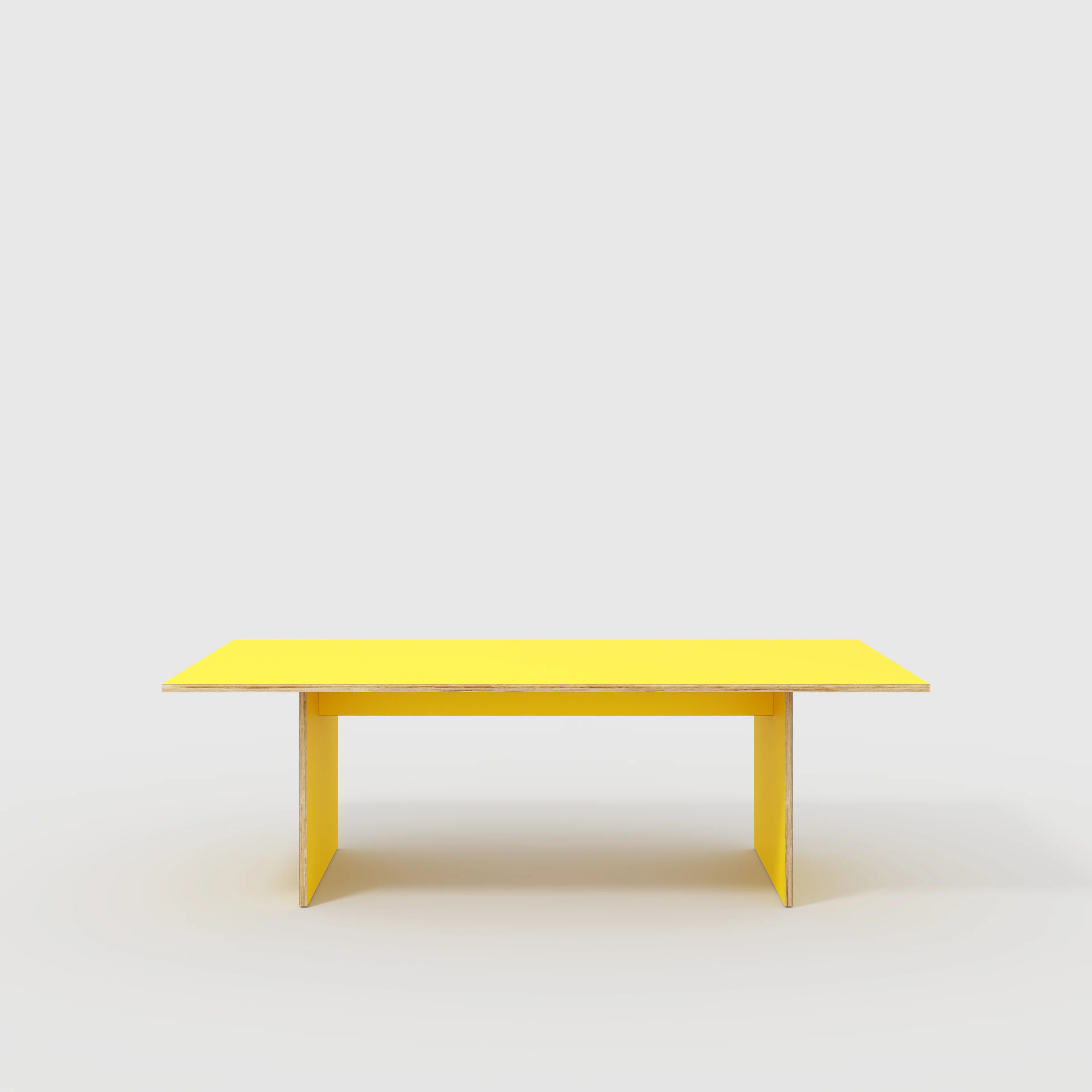 Plywood Platform Table - Formica Chrome Yellow - 2400(w) x 1200(d) x 750(h)