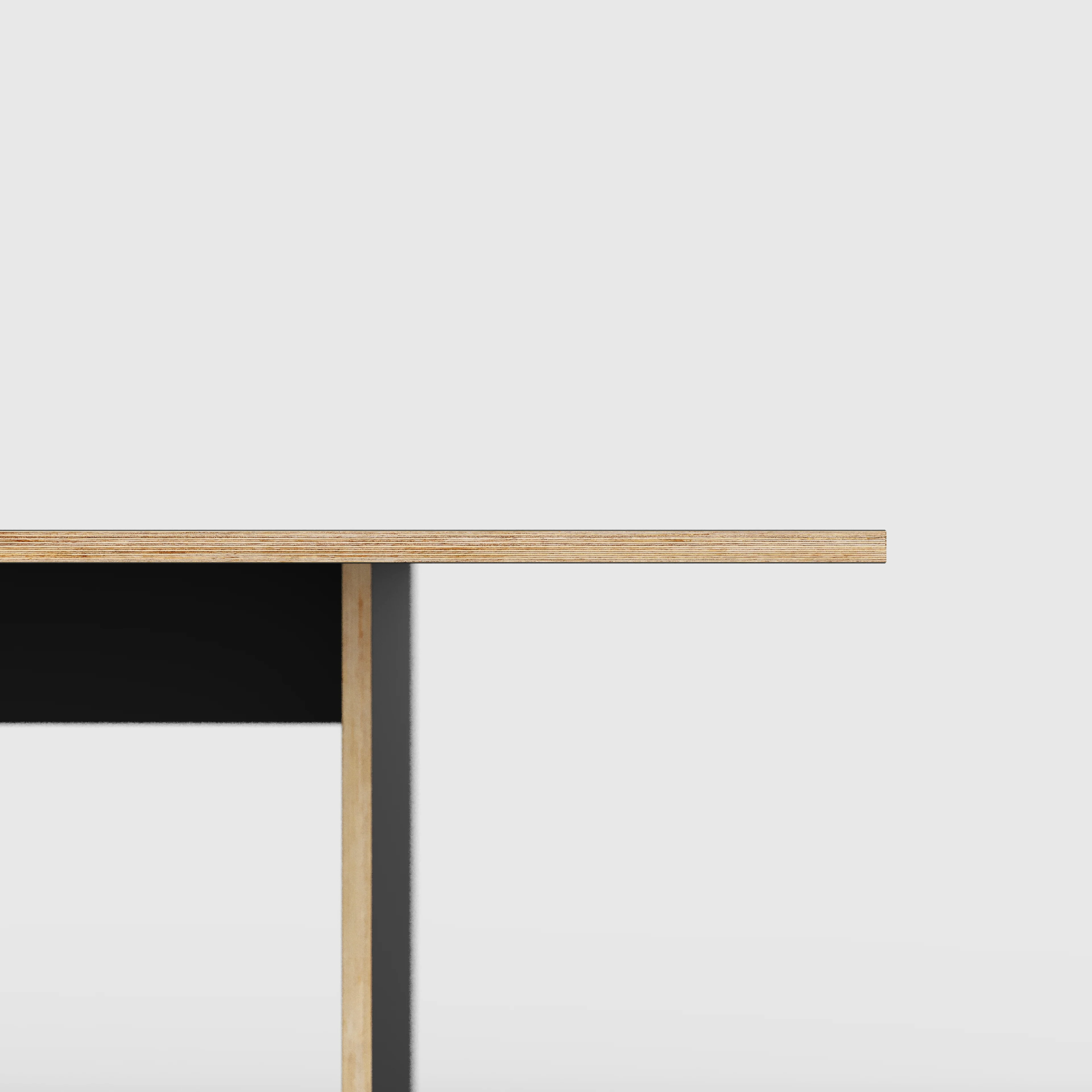 Plywood Platform Table - Formica Diamond Black - 2400(w) x 1200(d) x 750(h) - Image 4