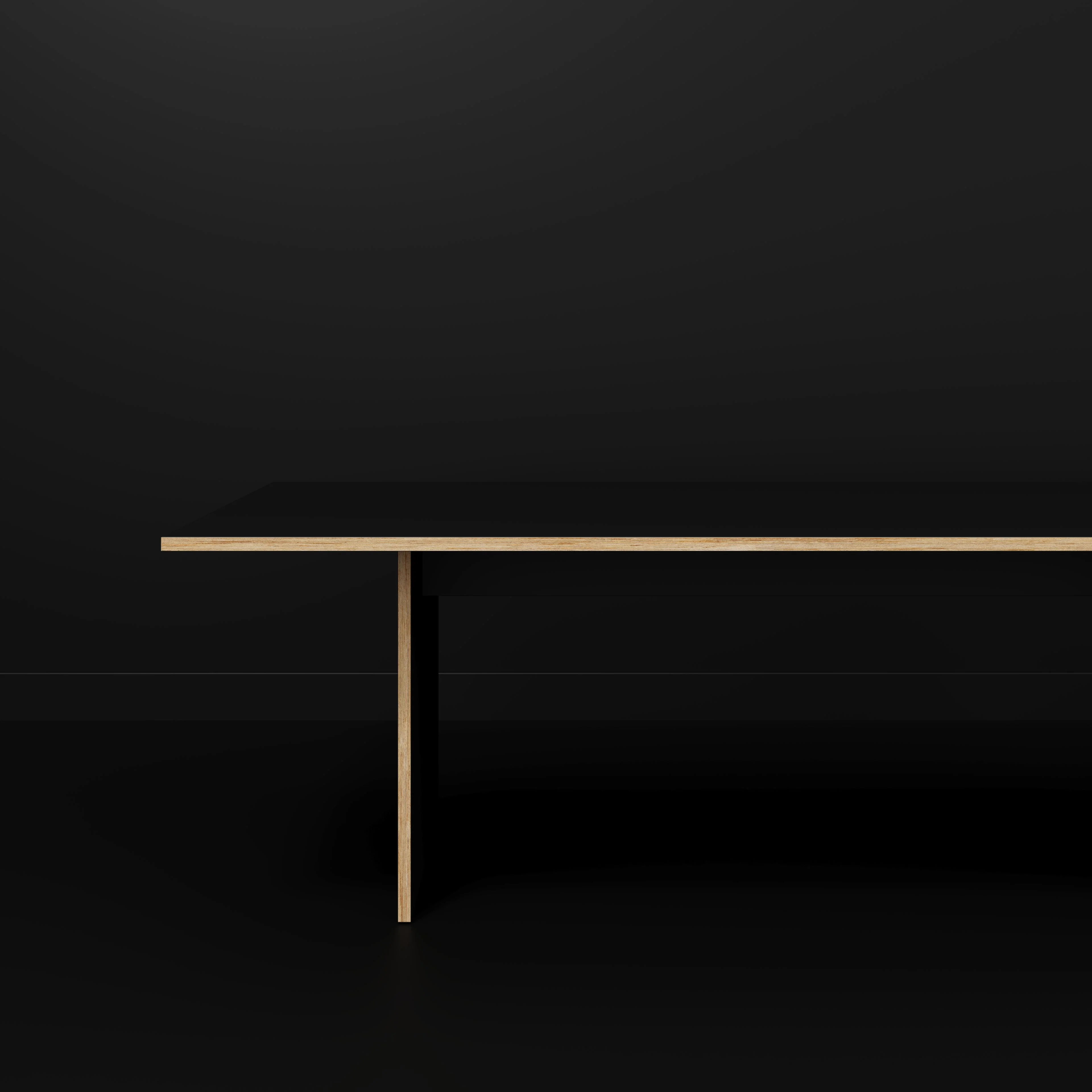 Plywood Platform Table - Formica Diamond Black - 5600(w) x 1000(d) x 750(h) - Image 2
