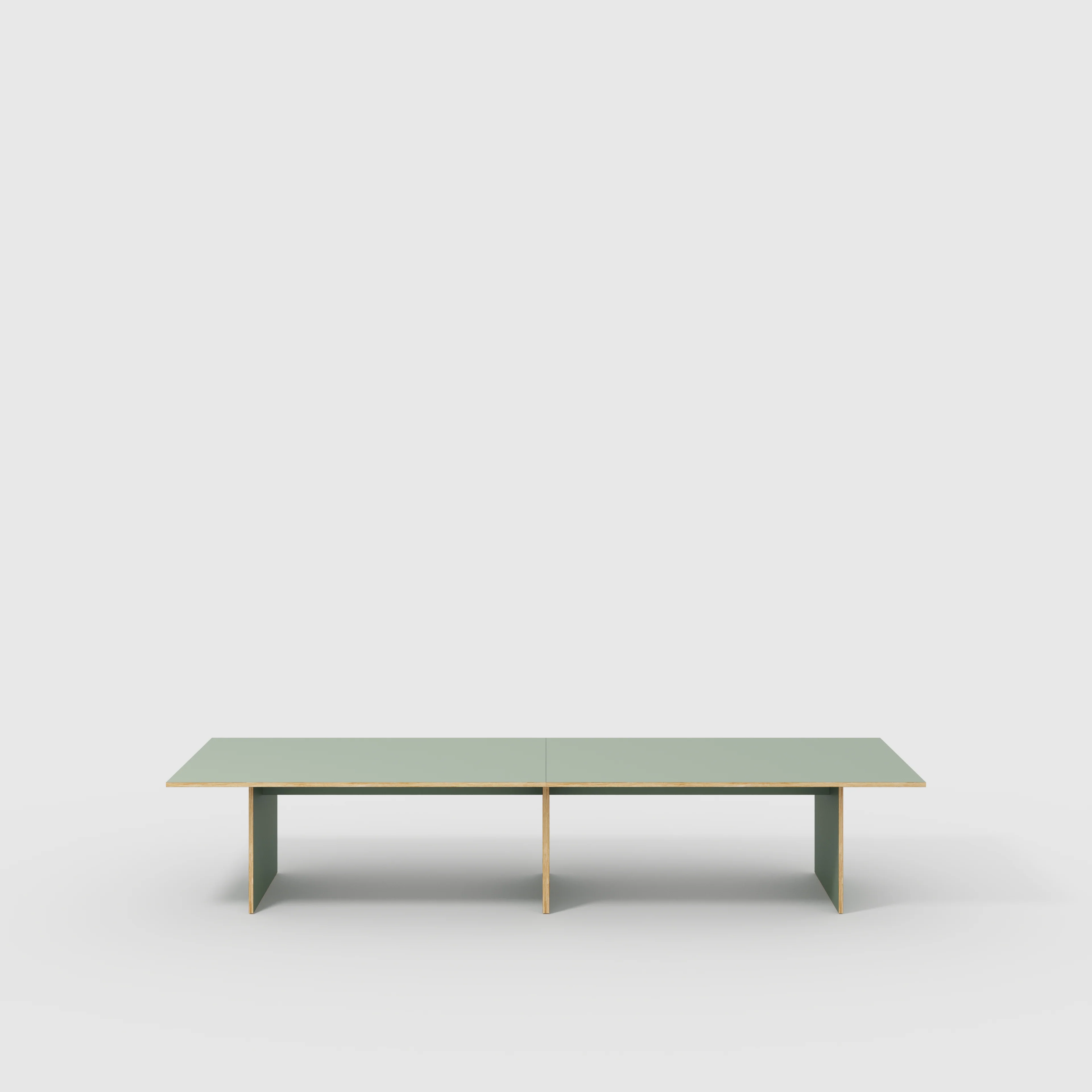 Plywood Platform Table - Formica Green Slate - 4000(w) x 1000(d) x 750(h)