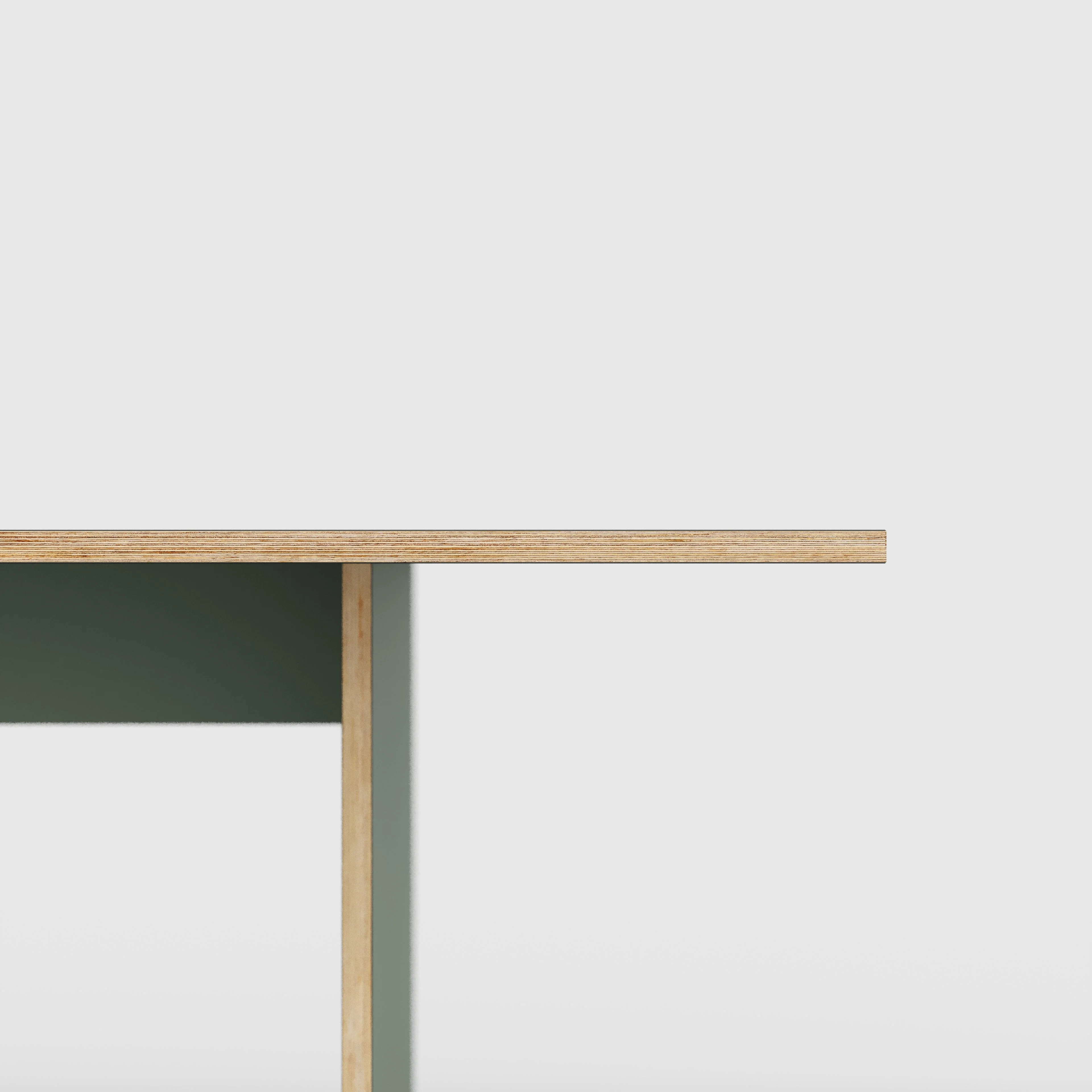 Plywood Platform Table - Formica Green Slate - 4000(w) x 1000(d) x 750(h) - Image 4