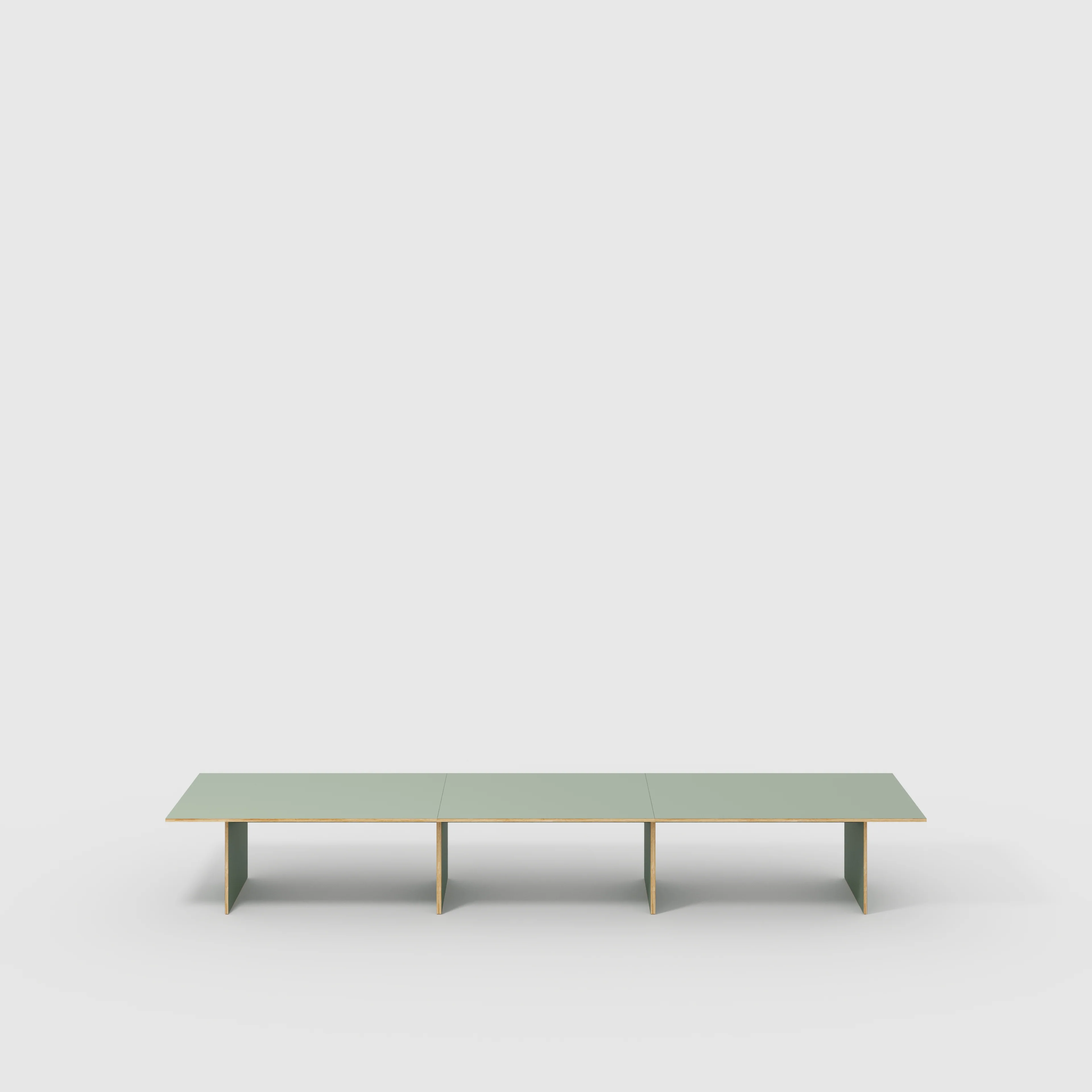 Plywood Platform Table - Formica Green Slate - 5600(w) x 1000(d) x 750(h)