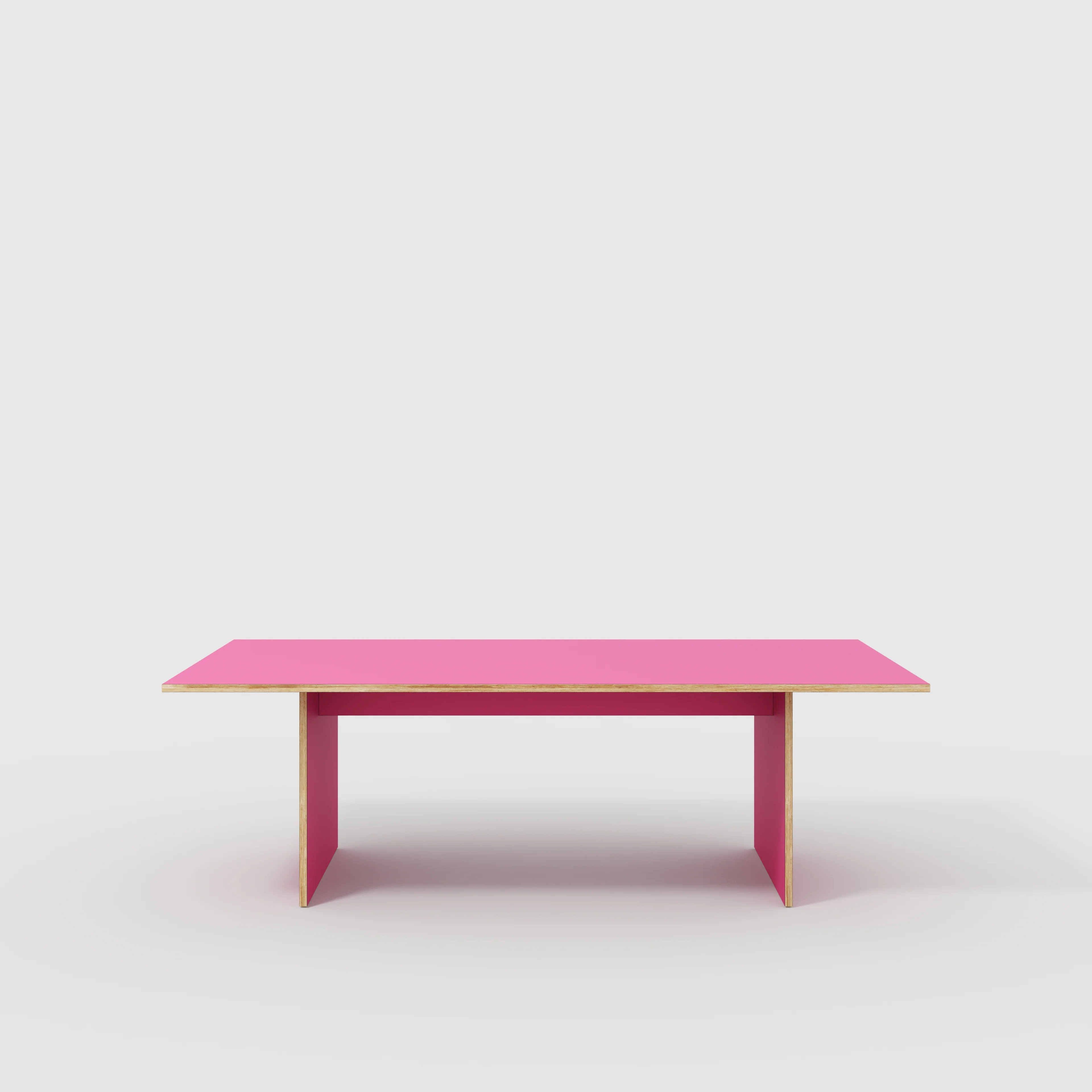 Plywood Platform Table - Formica Juicy Pink - 2400(w) x 1200(d) x 750(h)