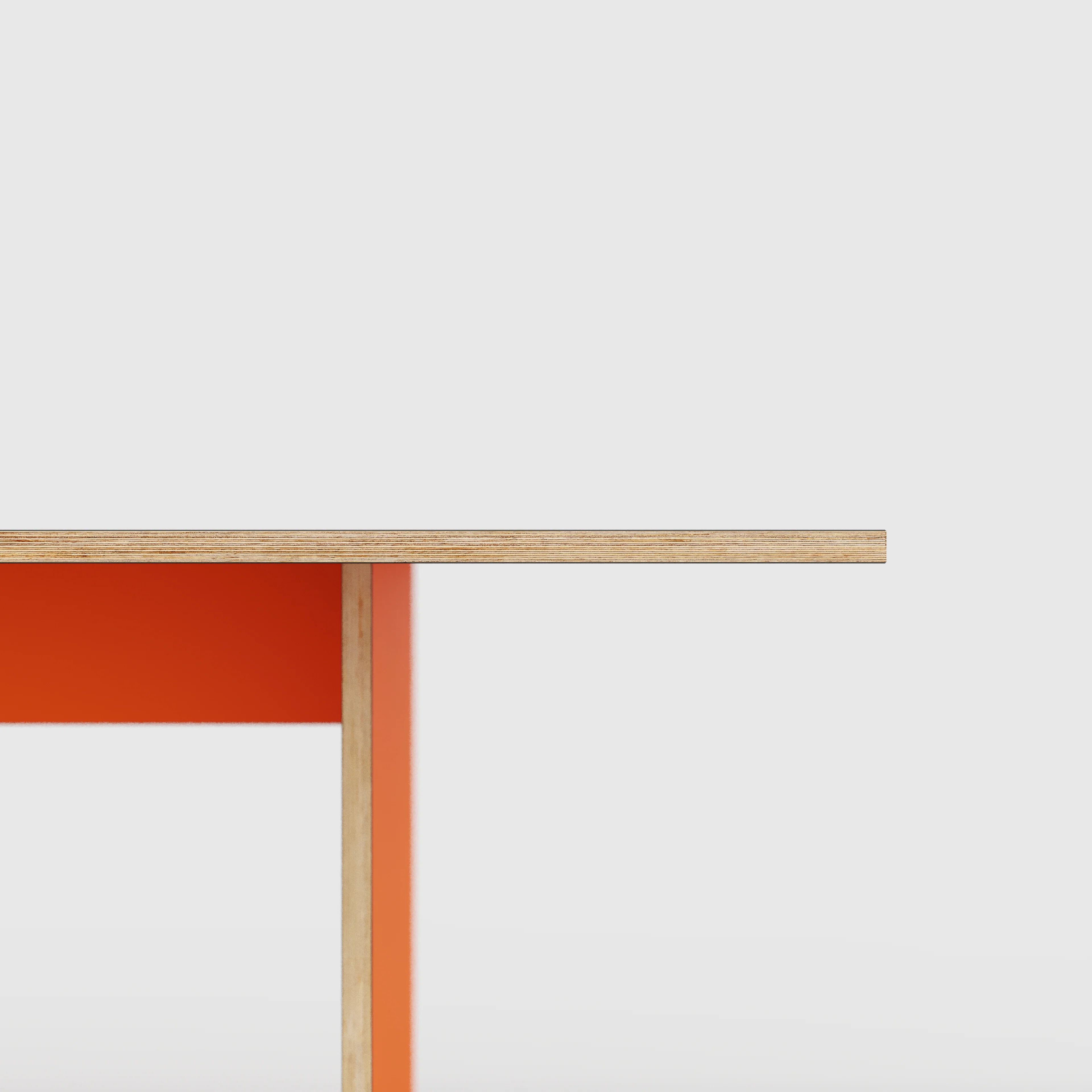 Plywood Platform Table - Formica Levante Orange - 2400(w) x 1200(d) x 750(h) - Image 4