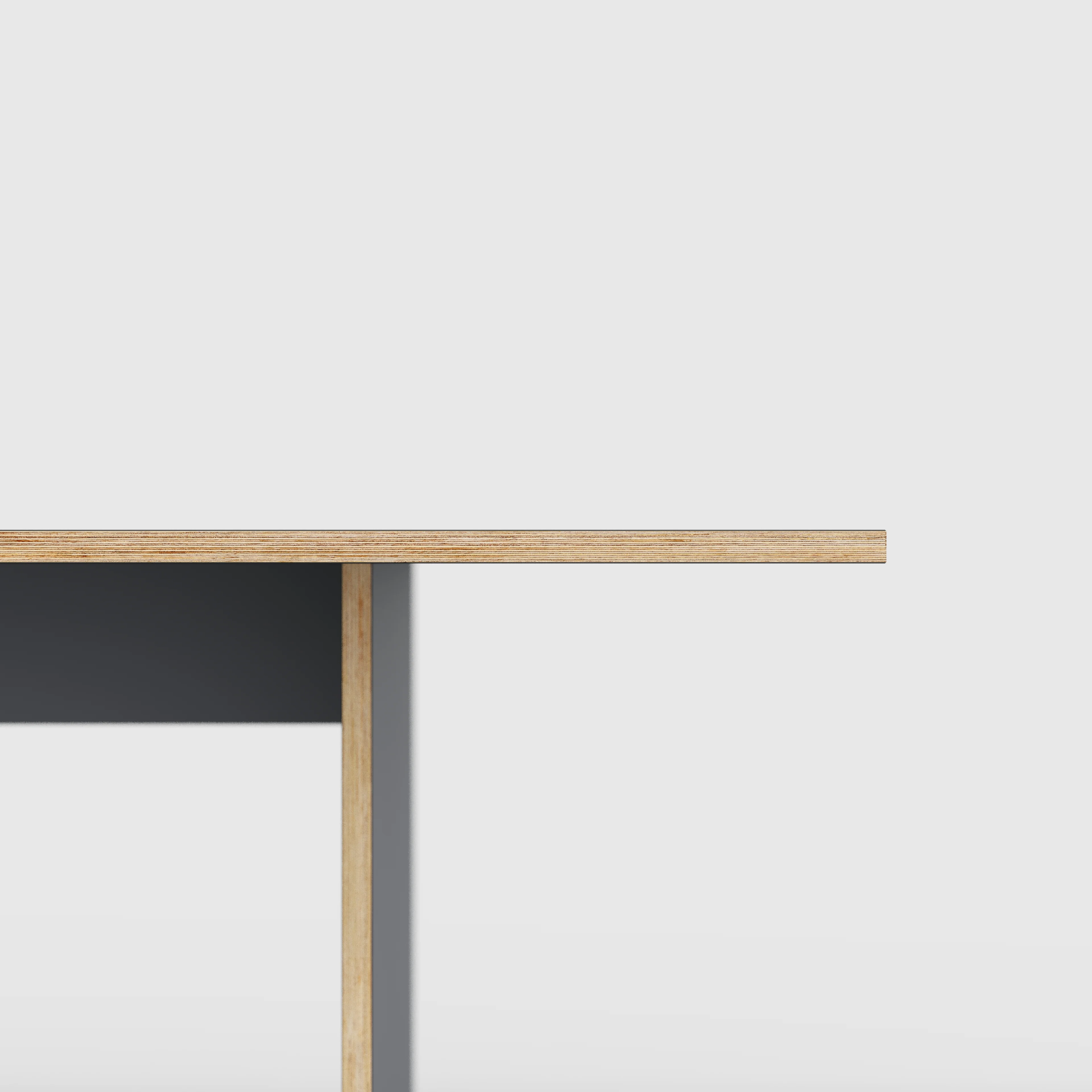 Plywood Platform Table - Formica Tornado Grey - 2400(w) x 1200(d) x 750(h) - Image 4