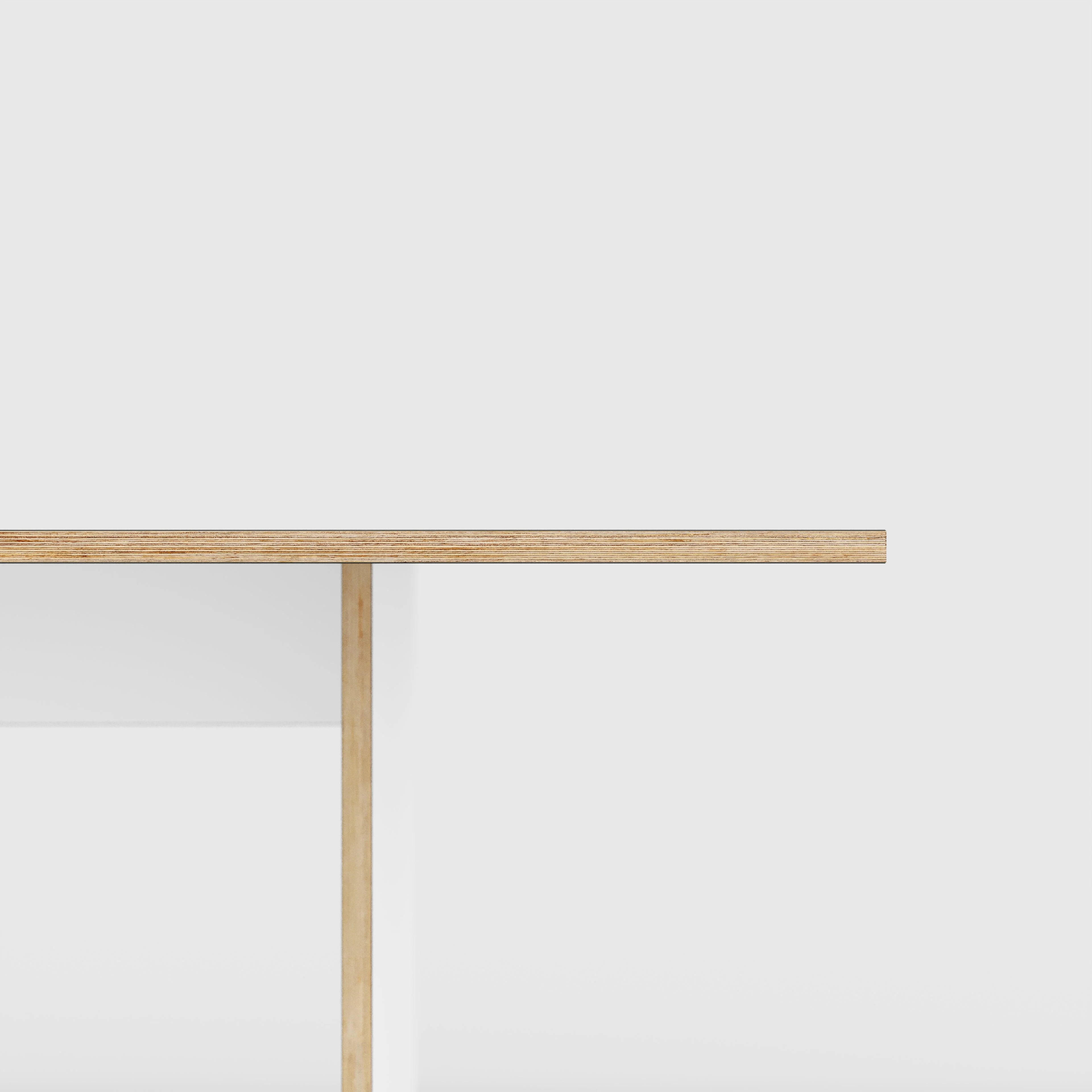 Plywood Platform Table - Formica White - 4000(w) x 1000(d) x 750(h) - Image 4