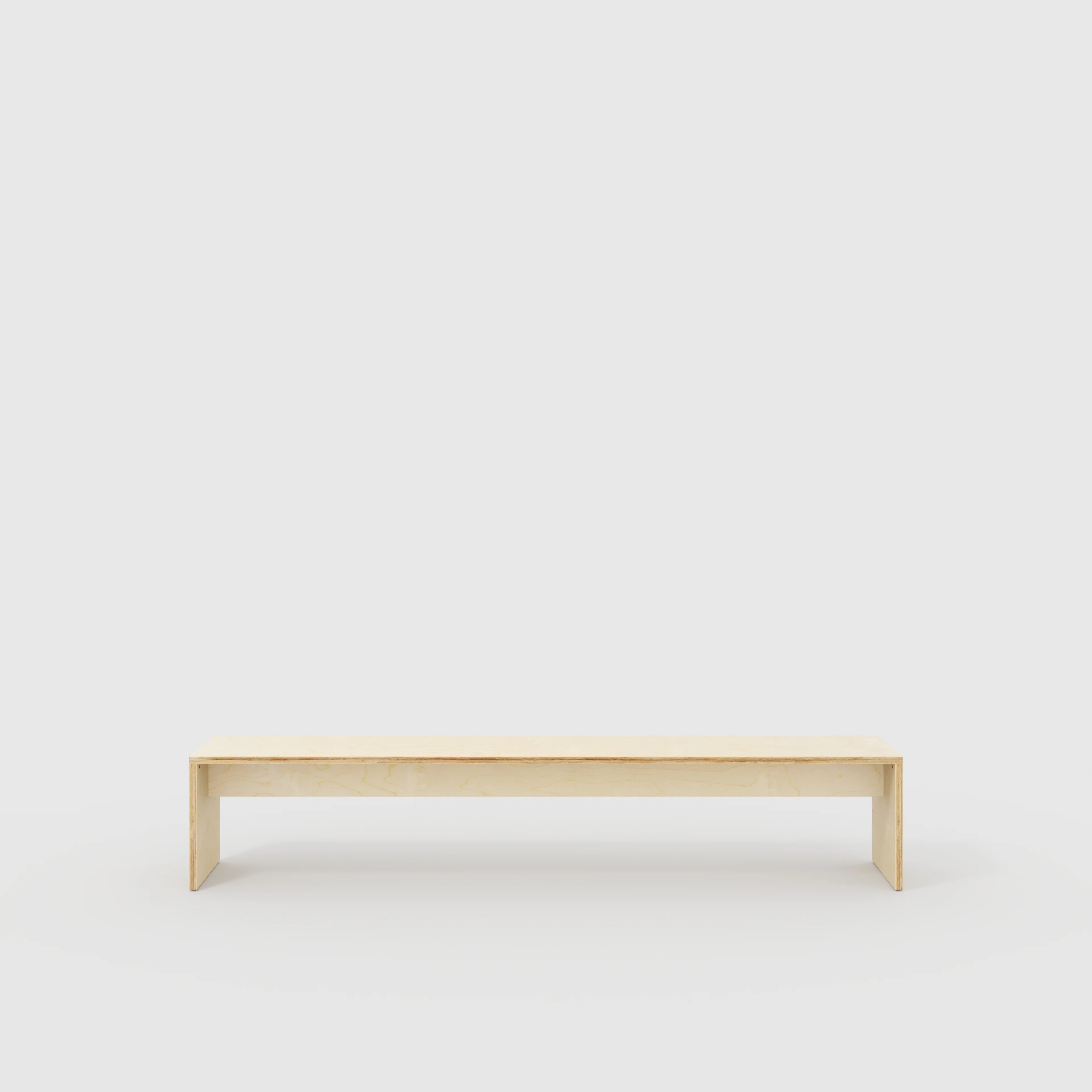 Plywood Bench Seat with Solid Sides - Plywood Birch - 2400(w) x 400(d)