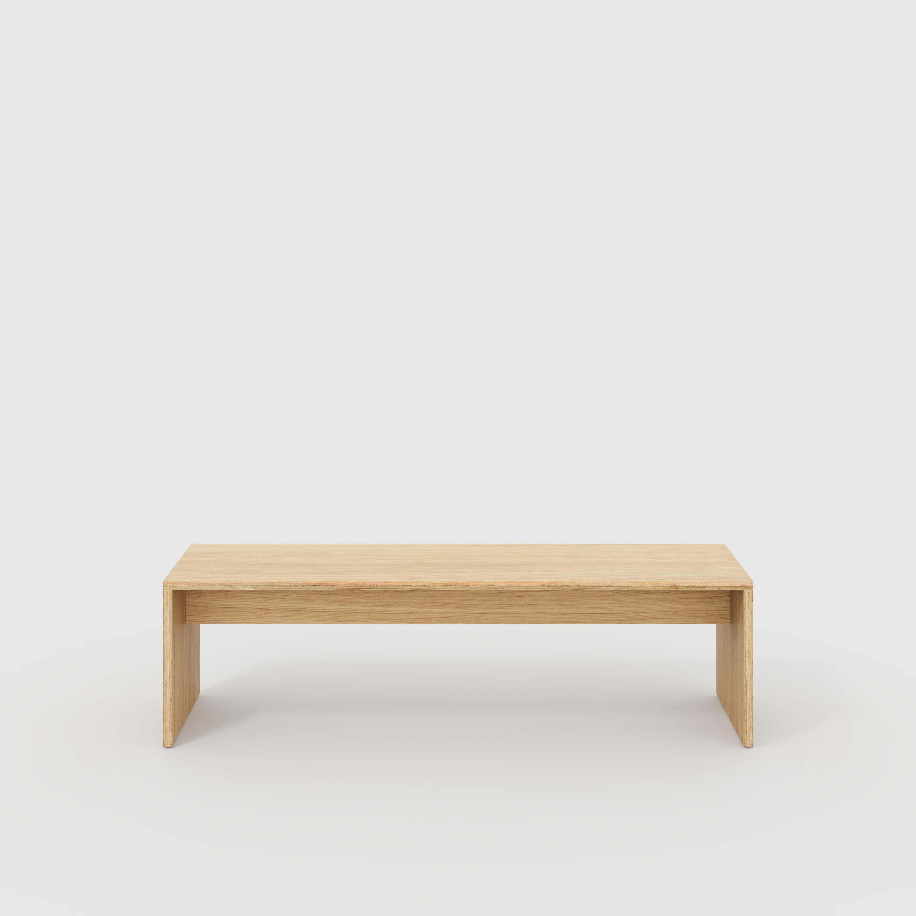 Plywood Bench Seat with Solid Sides - Plywood Oak - 1600(w) x 400(d)