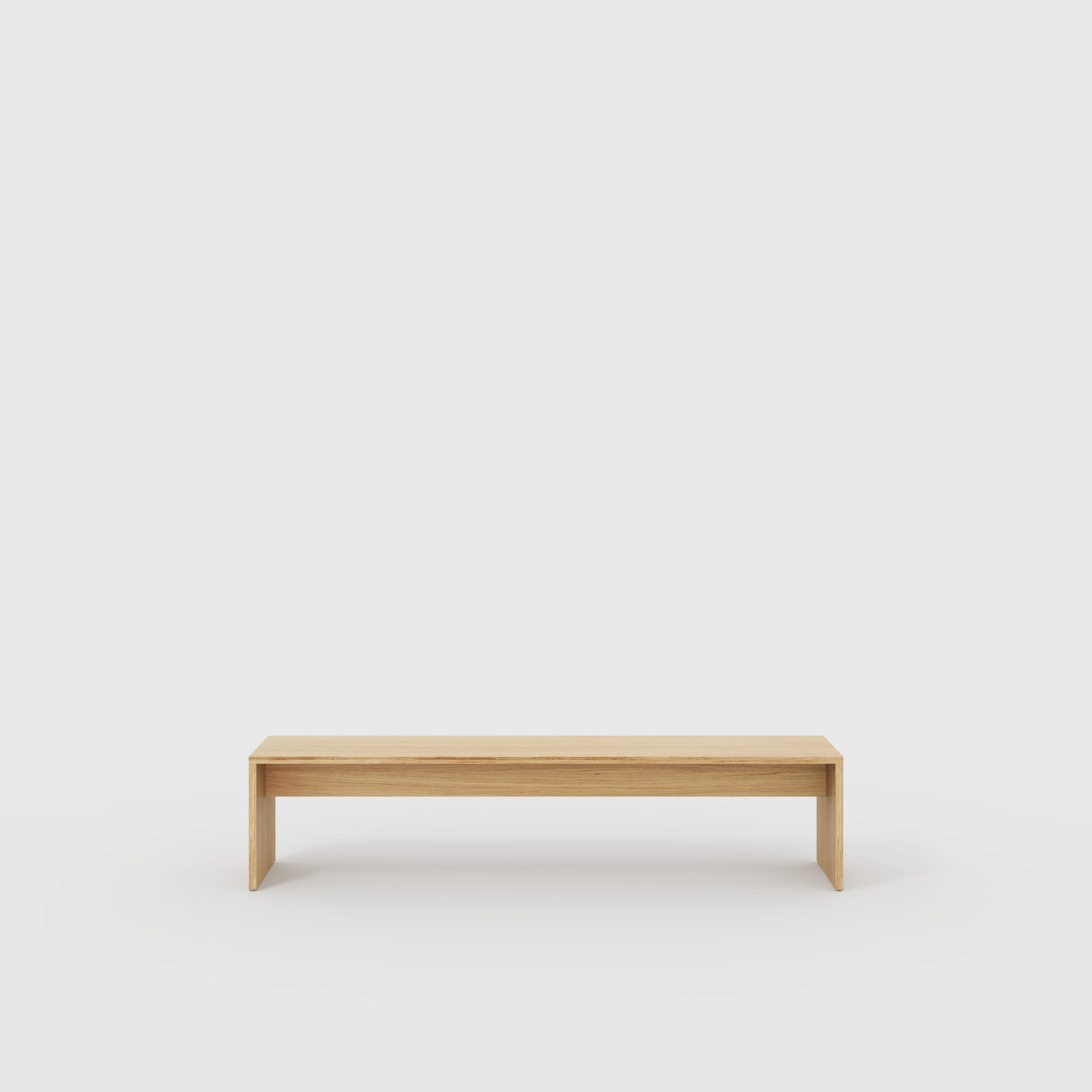 Plywood Bench Seat with Solid Sides - Plywood Oak - 2000(w) x 400(d)