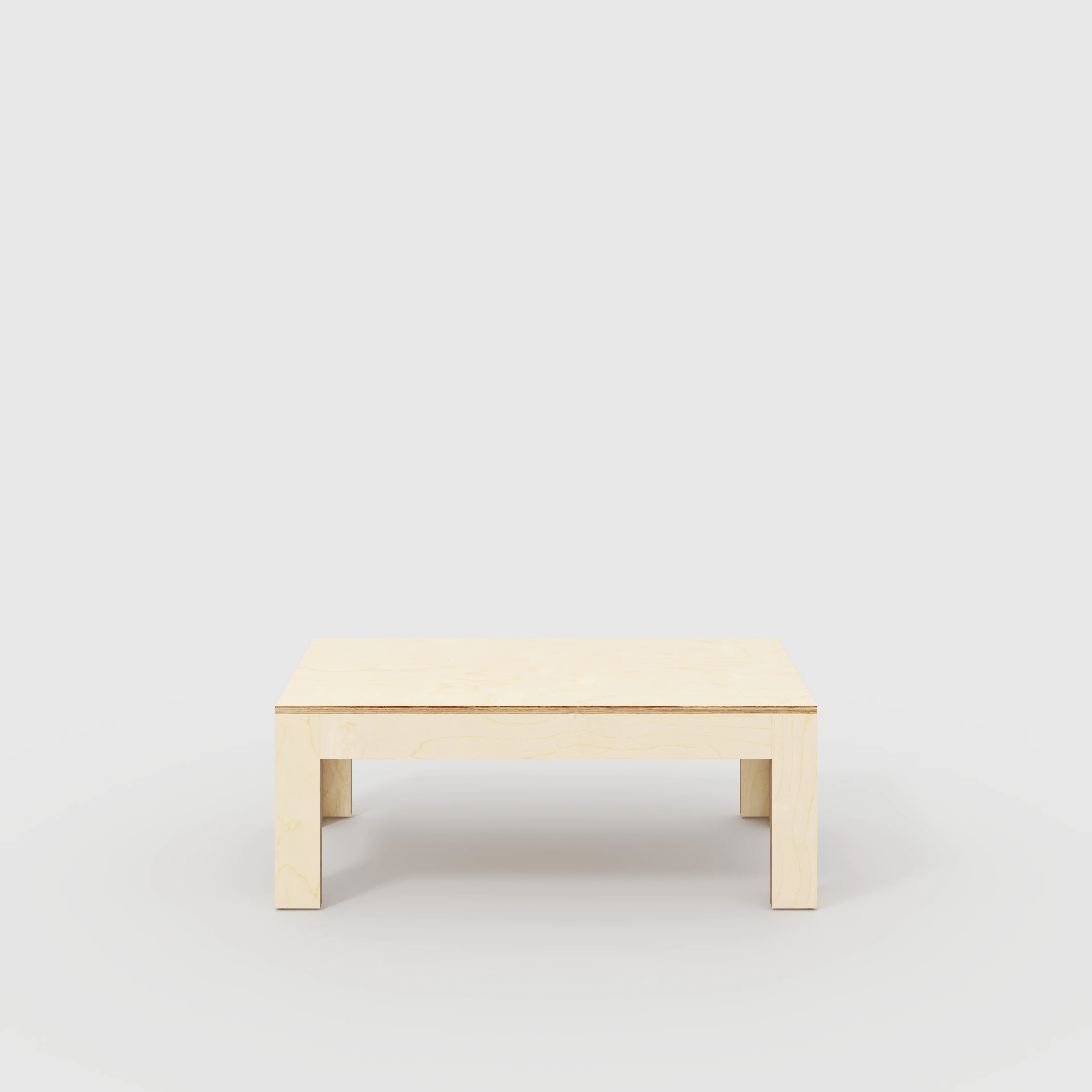 Plywood Coffee Table with Solid Frame - Plywood Birch - 1200(w) x 600(d) x 450(h)