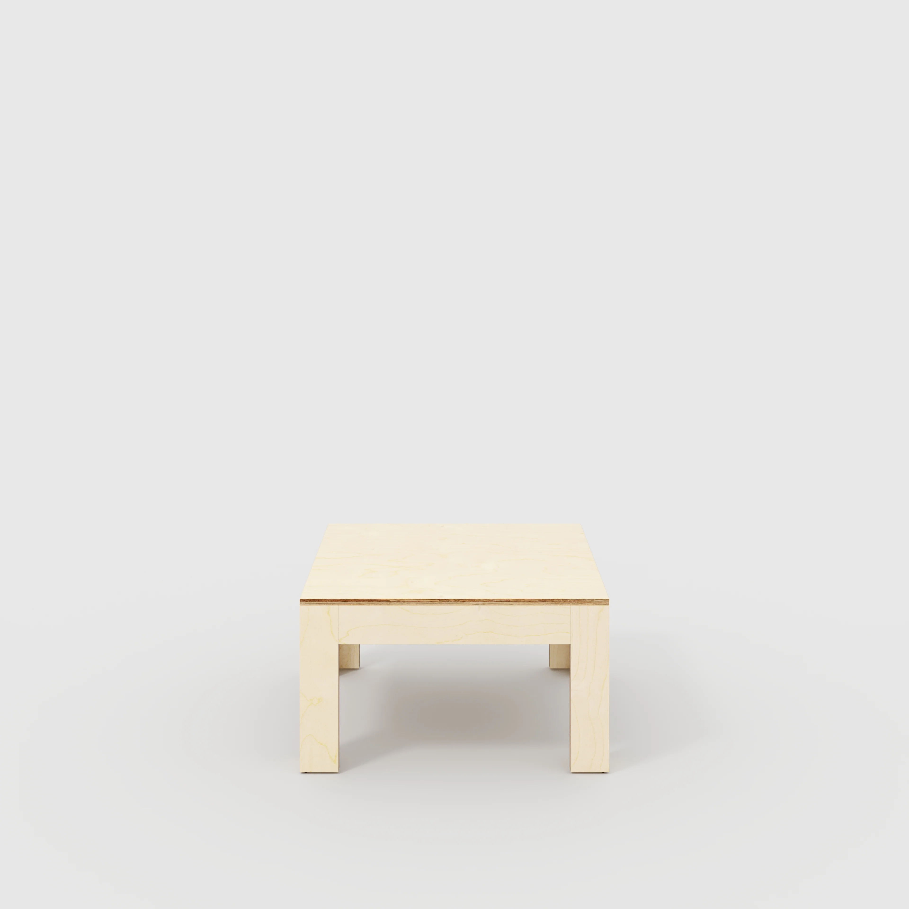 Plywood Coffee Table with Solid Frame - Plywood Birch - 800(w) x 800(d) x 450(h)