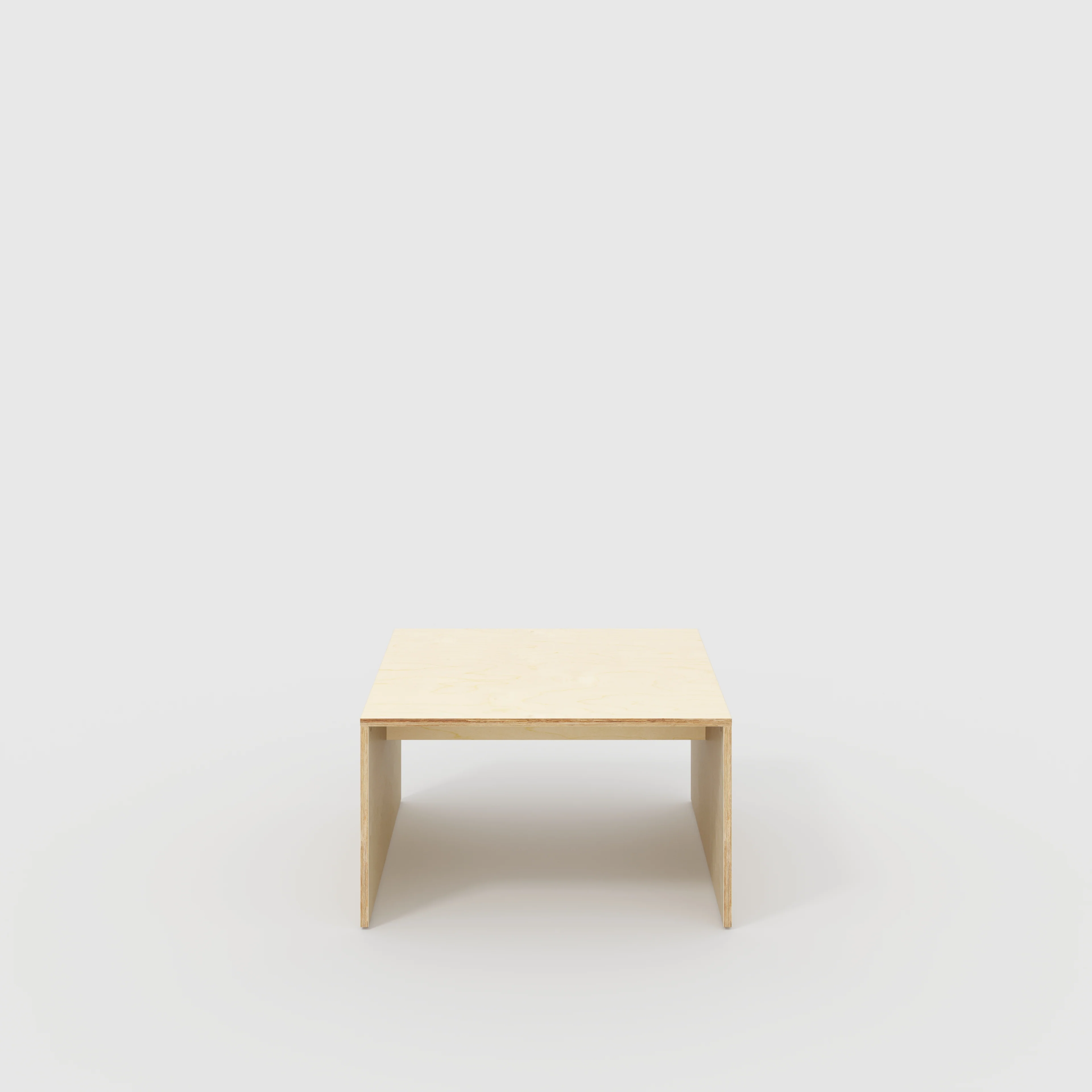 Plywood Coffee Table with Solid Sides - Plywood Birch - 800(w) x 800(d)