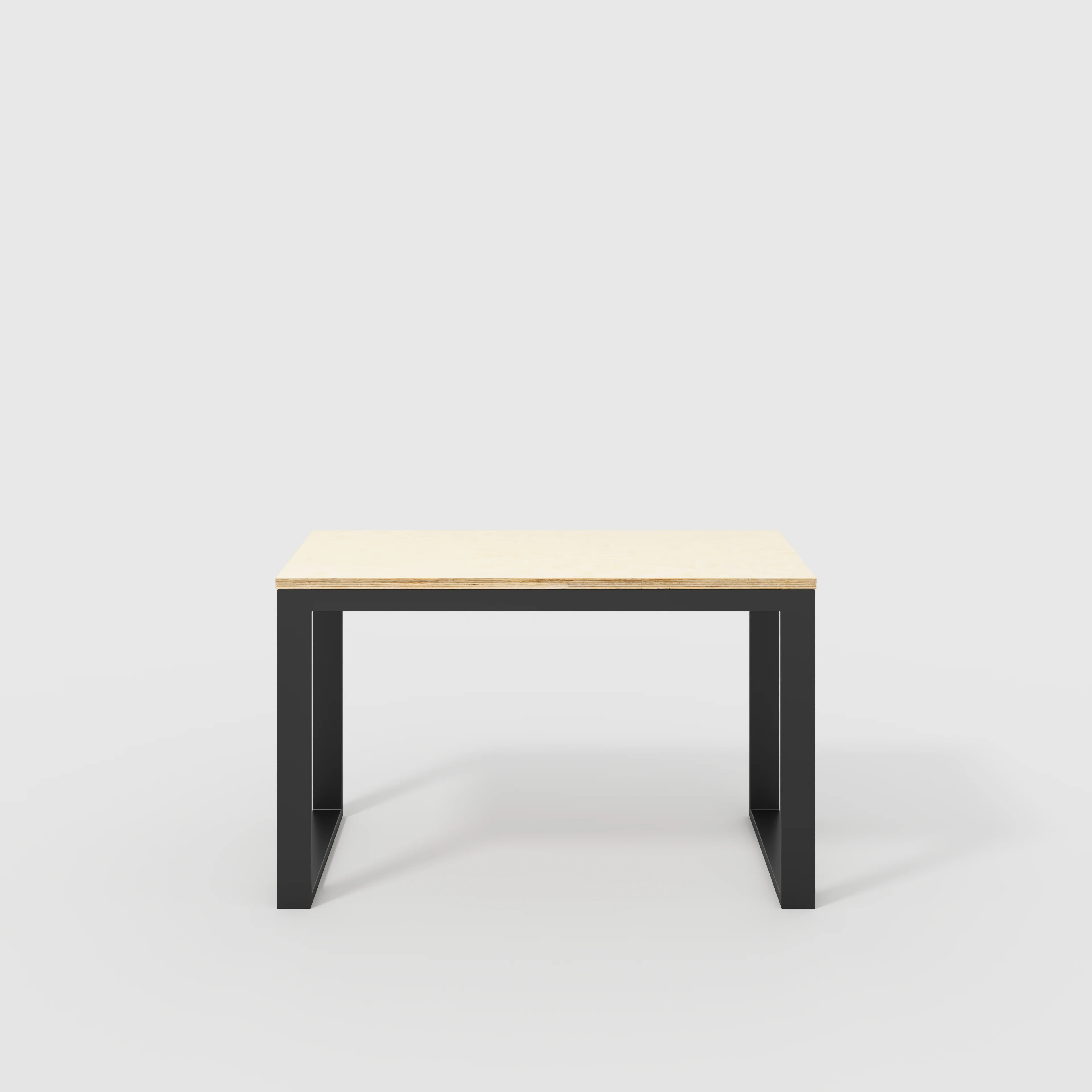 Plywood Desk with Black Industrial Frame - Plywood Birch - 1200(w) x 585(d) x 735(h)