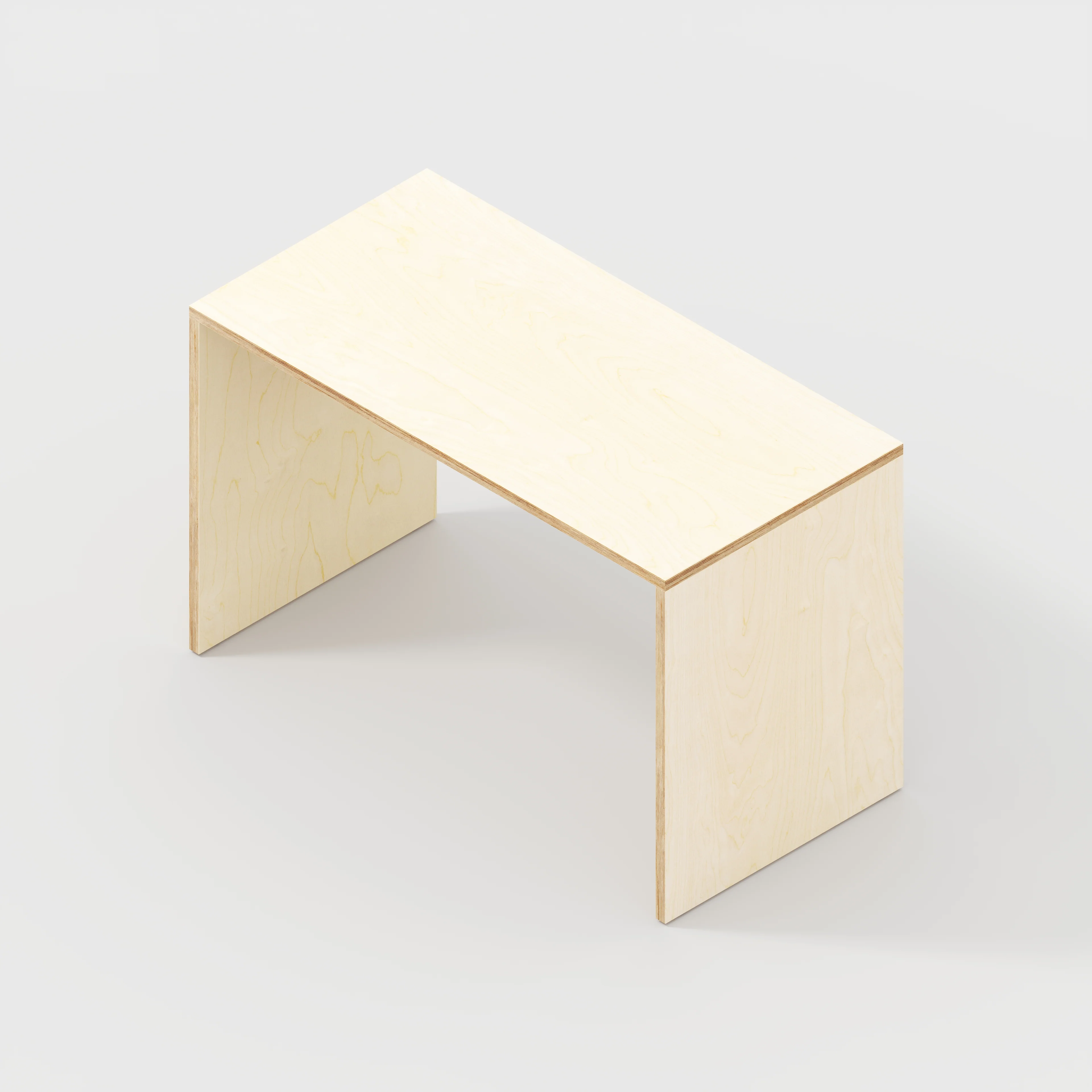 Plywood Desk with Solid Sides - Plywood Birch - 1200(w) x 600(d) x 750(h) - Image 5